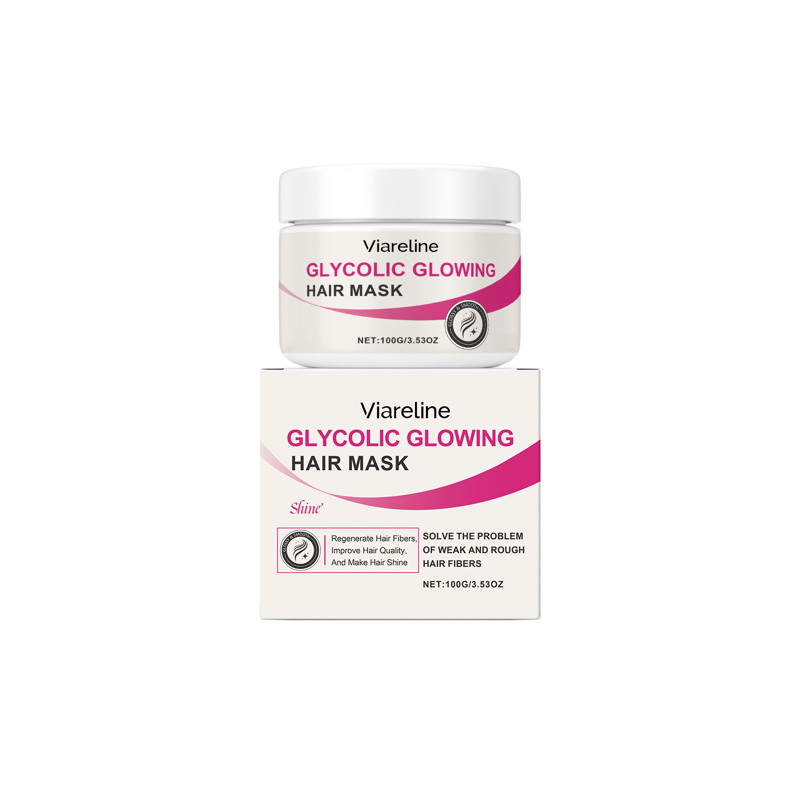 Viareline Glossy Moisturizing Hair Mask Hydrating Moisturizi
