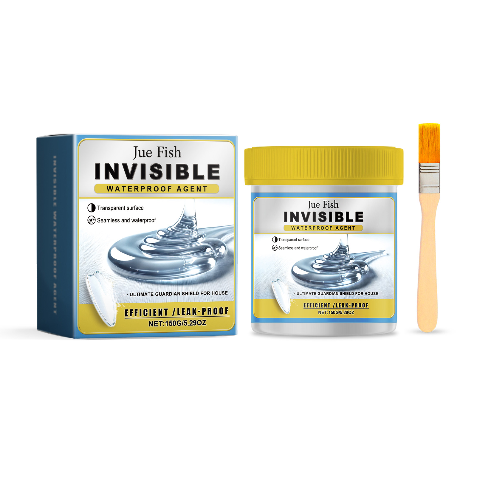 Jue-Fish Transparent Waterproof Glue, Invisible Sealing Glue Site Home Quick Filling