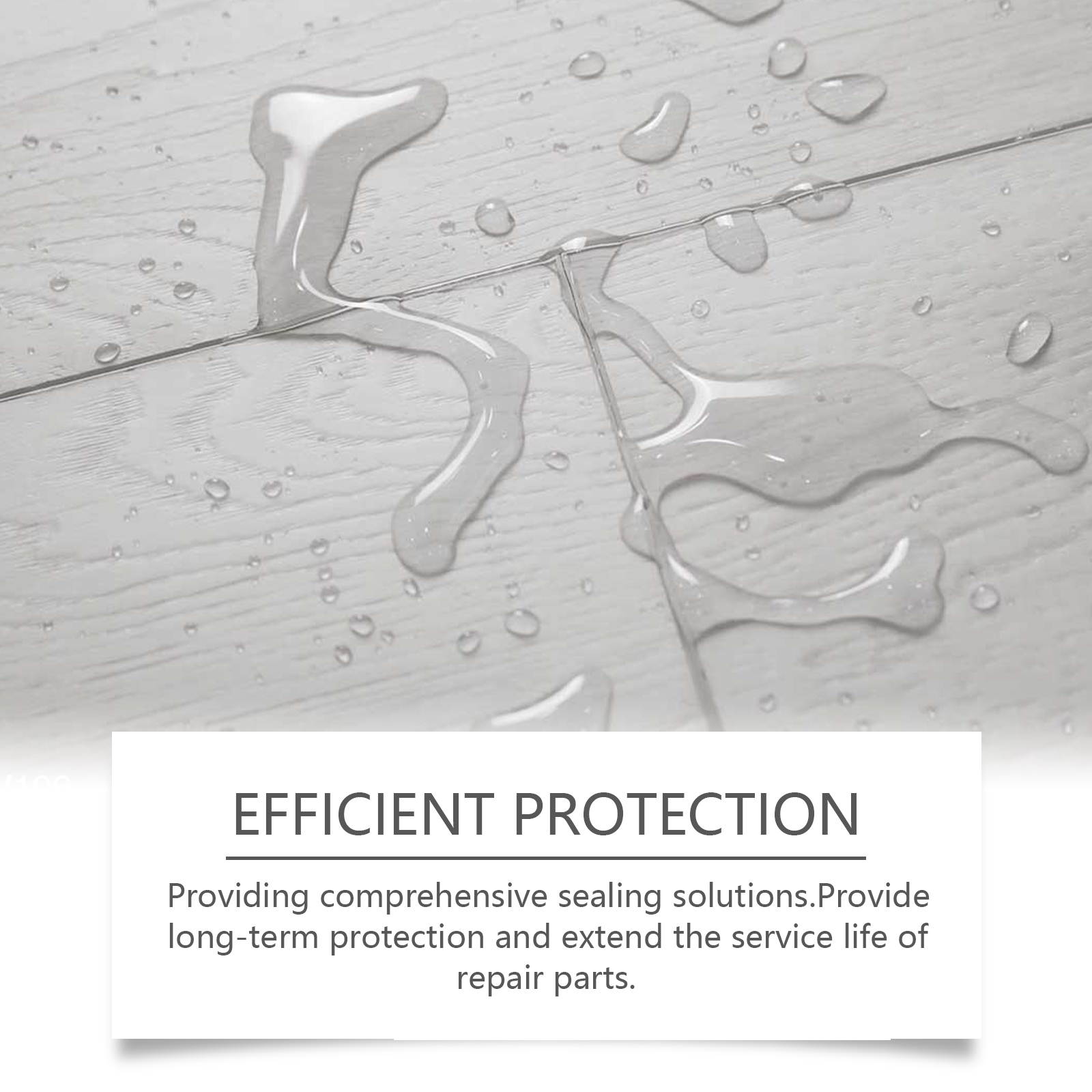 Clear liquid sealing concept on a wet household surface