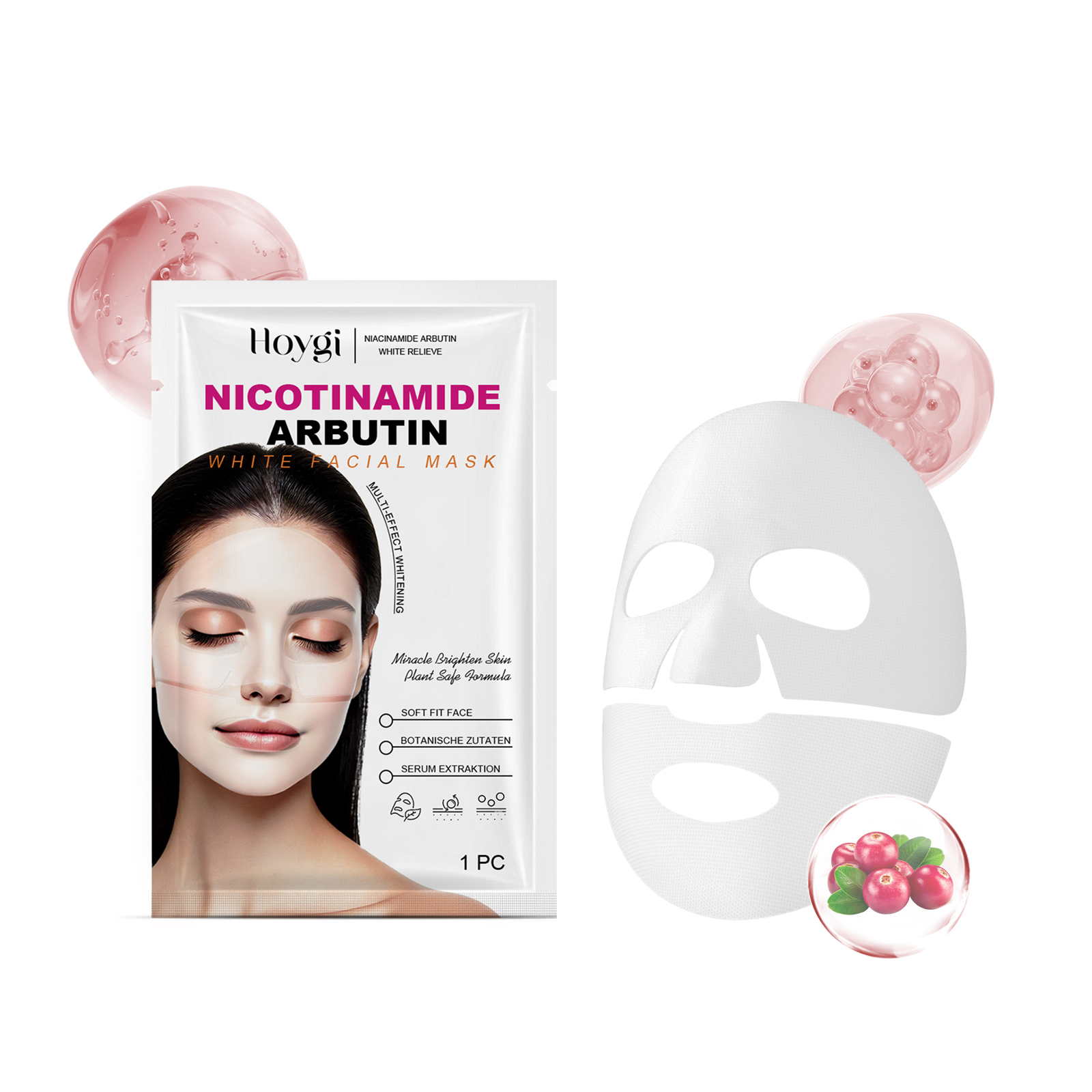 Hoygi Nicotinamide Arbutin Moisturizing Mask (Bag) Facial Skin Hydrating, Moisturizing, Firming And