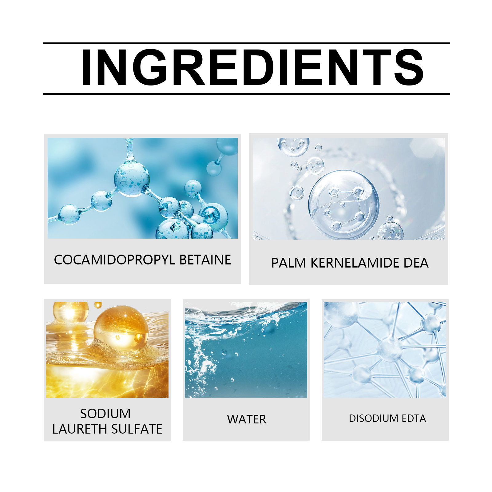 Packaging with pH-balance and penetration depth science icons