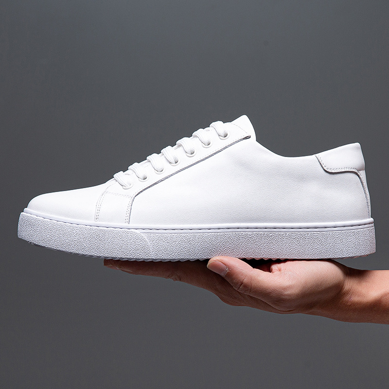 Extra Large Size Faded Retro Skate Shoes Casual White Shoes British Style Men's