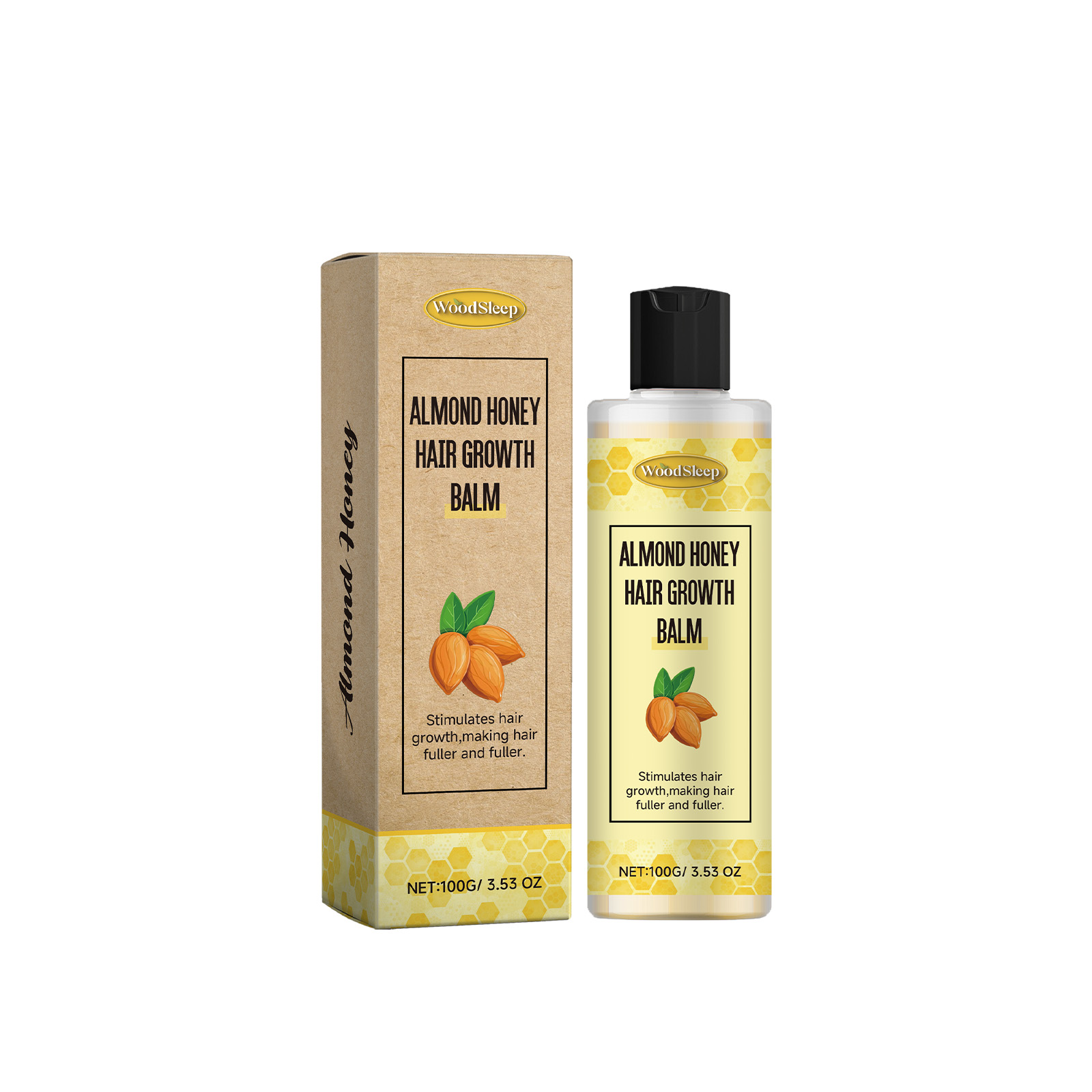 WoodSleep Almond Honey Hair Care Cream Nourishes And Protects Scalp, Plump And Smooth Hair