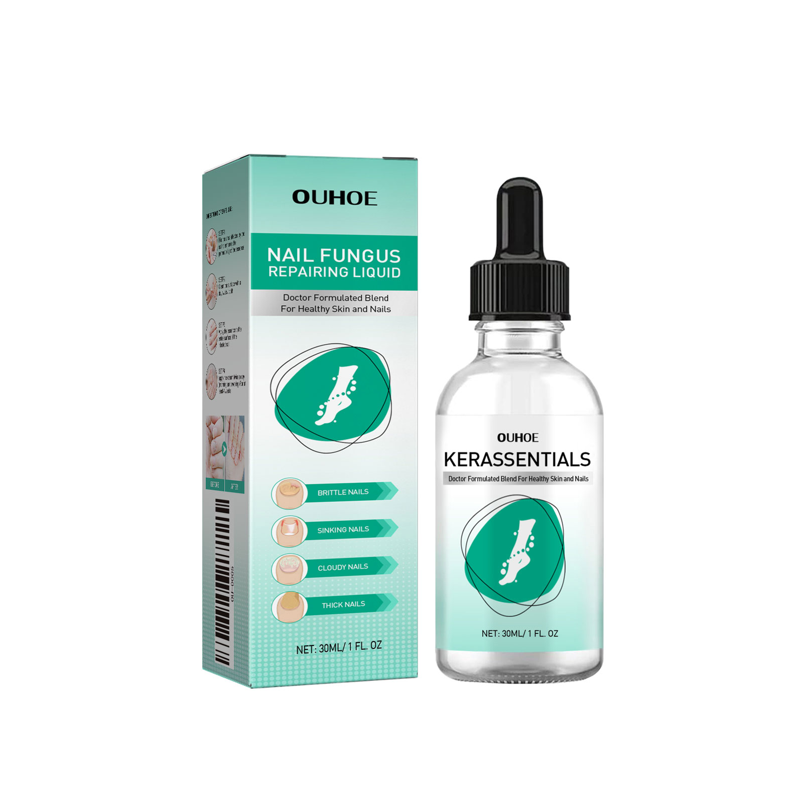 OUHOE Nail Care Soft Nail Care Daily Clean Gentle Maintenance Moisturizing Solution