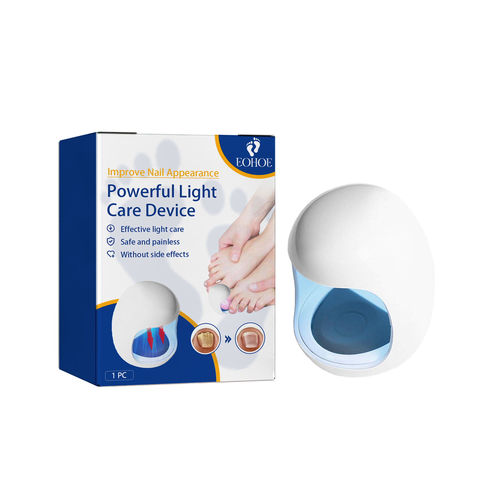 EOHOE Powerful Light Care Device, Hand And Foot Gray Nail Ye