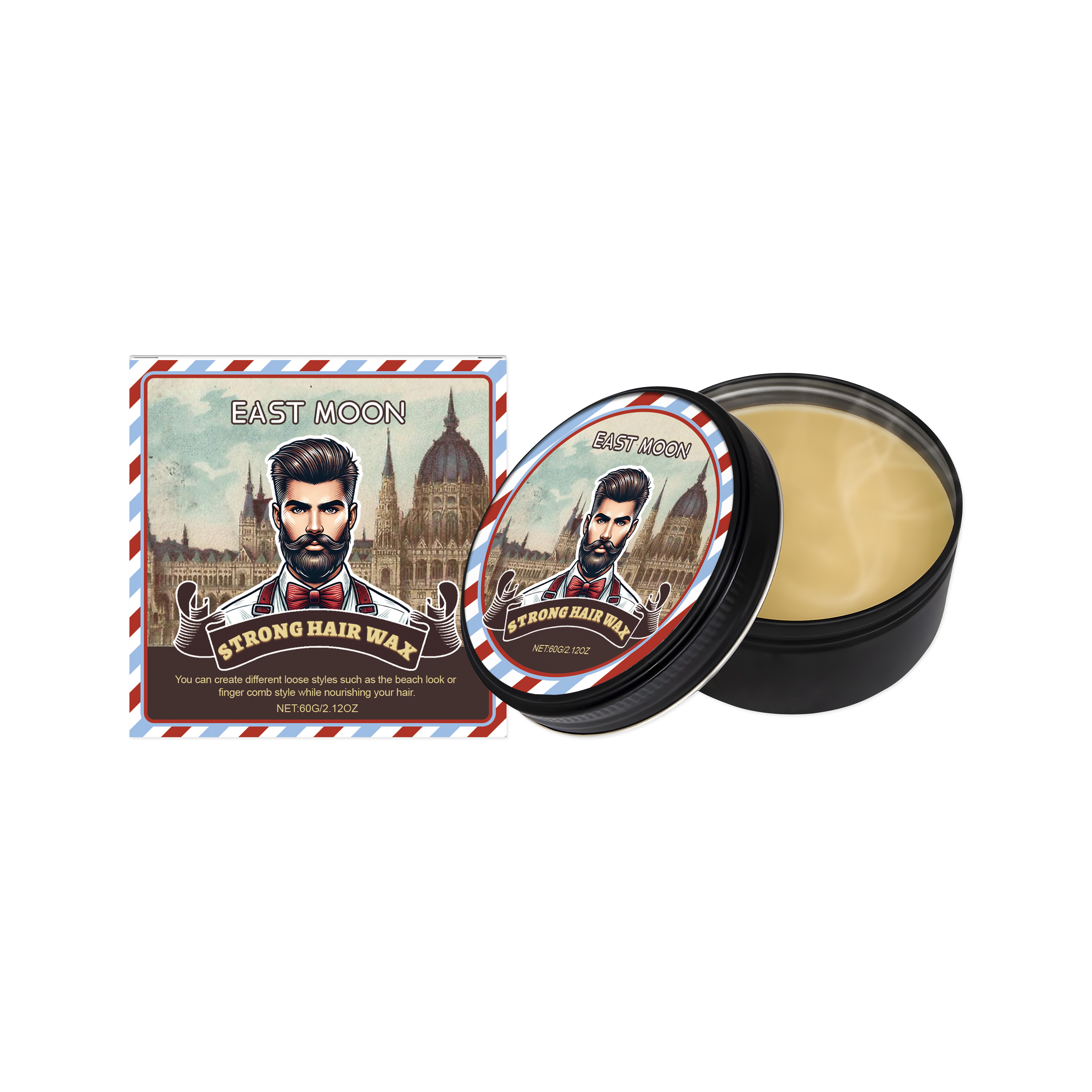 East Moon Styling And Moisturizing Wax, Improves Hair, Fluffs And Nourishes Hair, Conditioning And