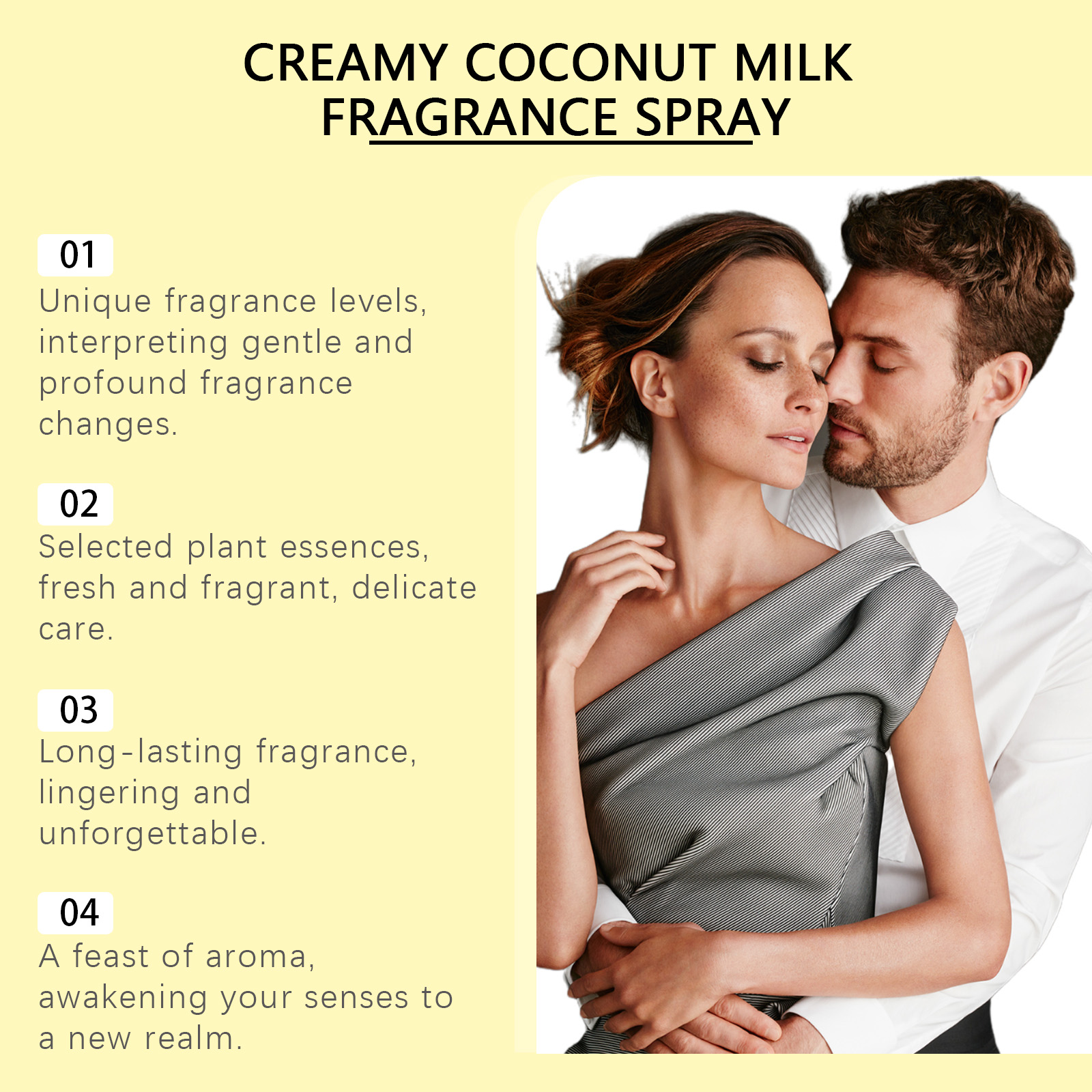 Romantic couple beside lingering fragrance feature