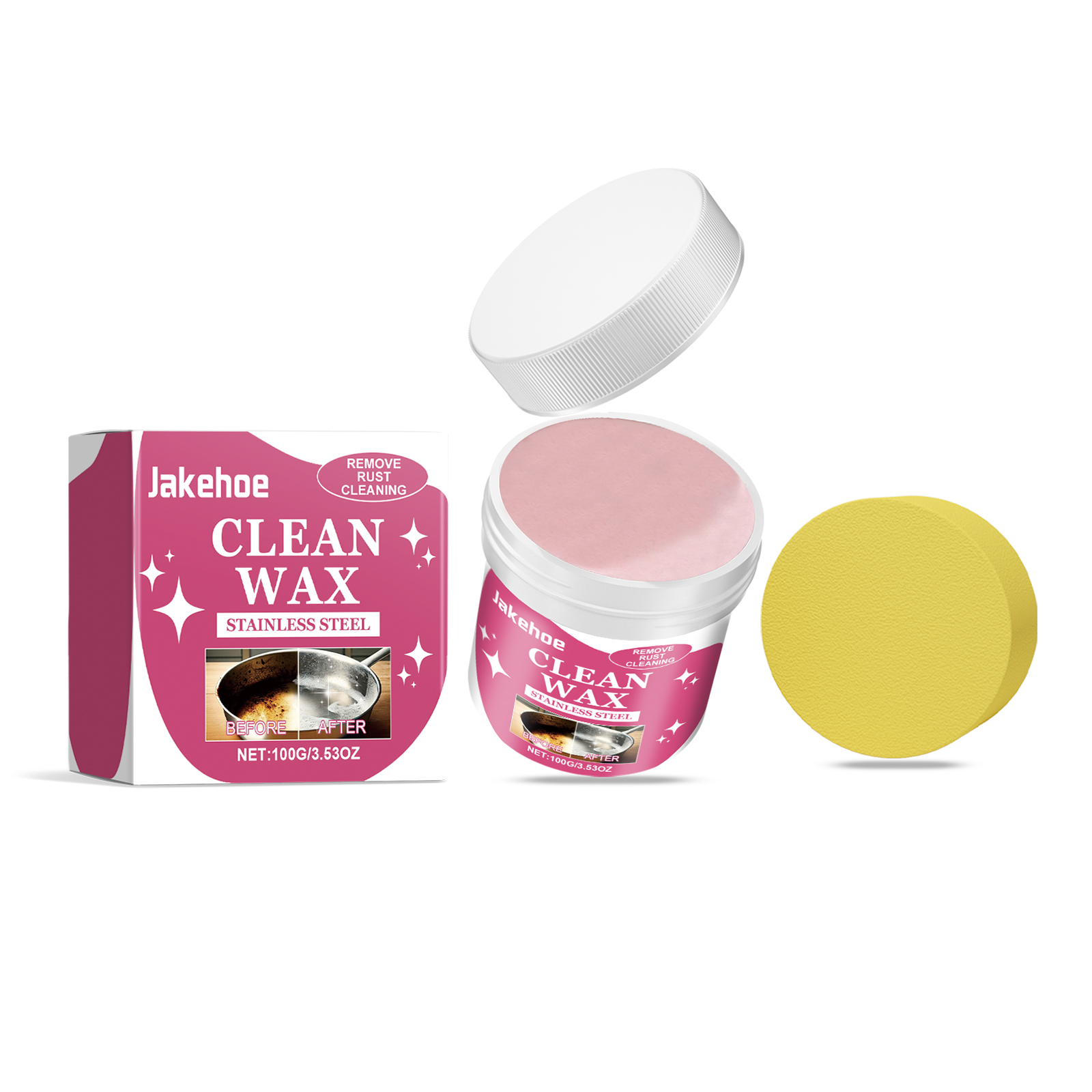 Jakehoe Kitchen Stainless Steel Cleaning Cream Pot Bottom Bu