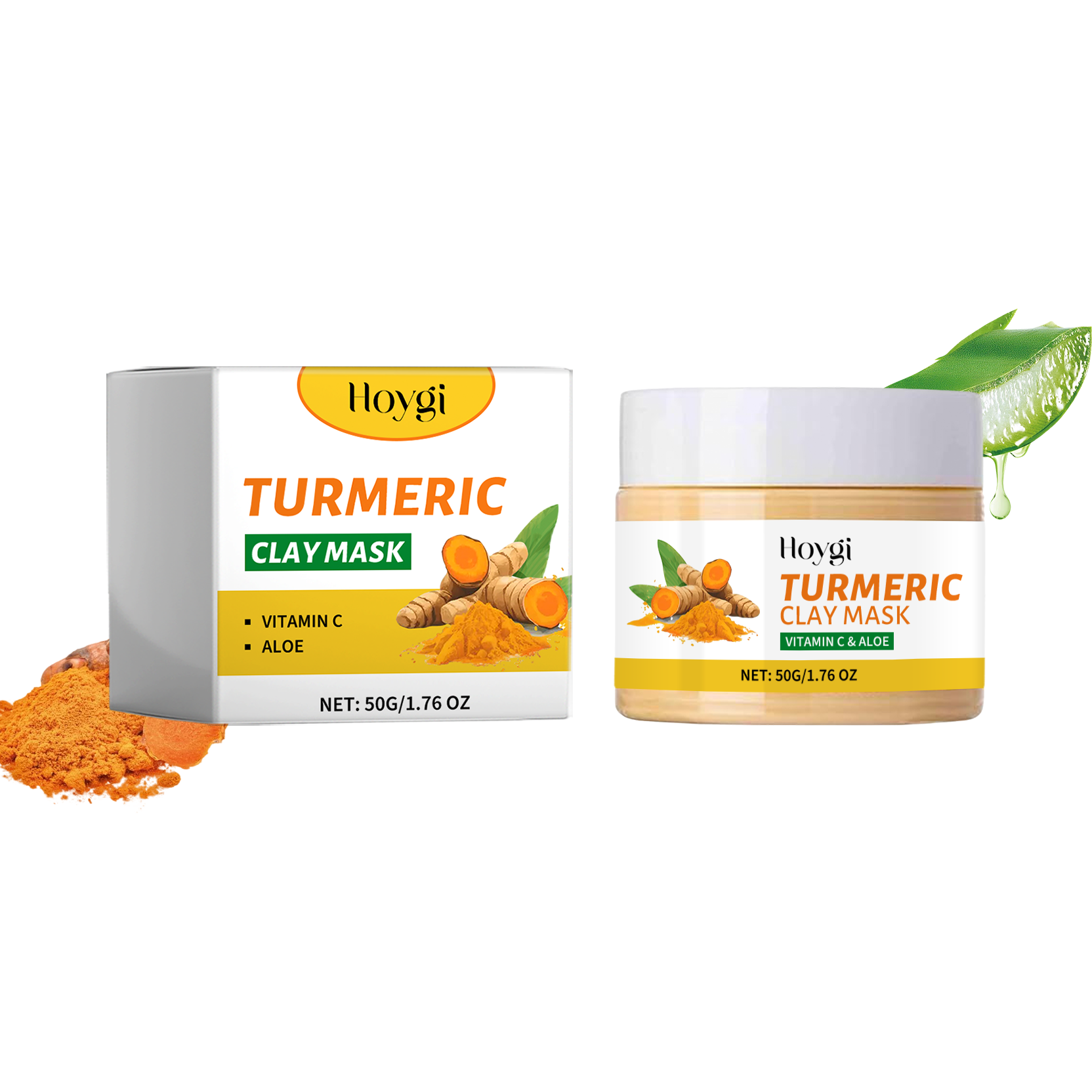 Hoygi Turmeric Mud Film Gently Cleans Skin Pores, Moisturizes Skin Care, Moisturizes Moisture, Locks