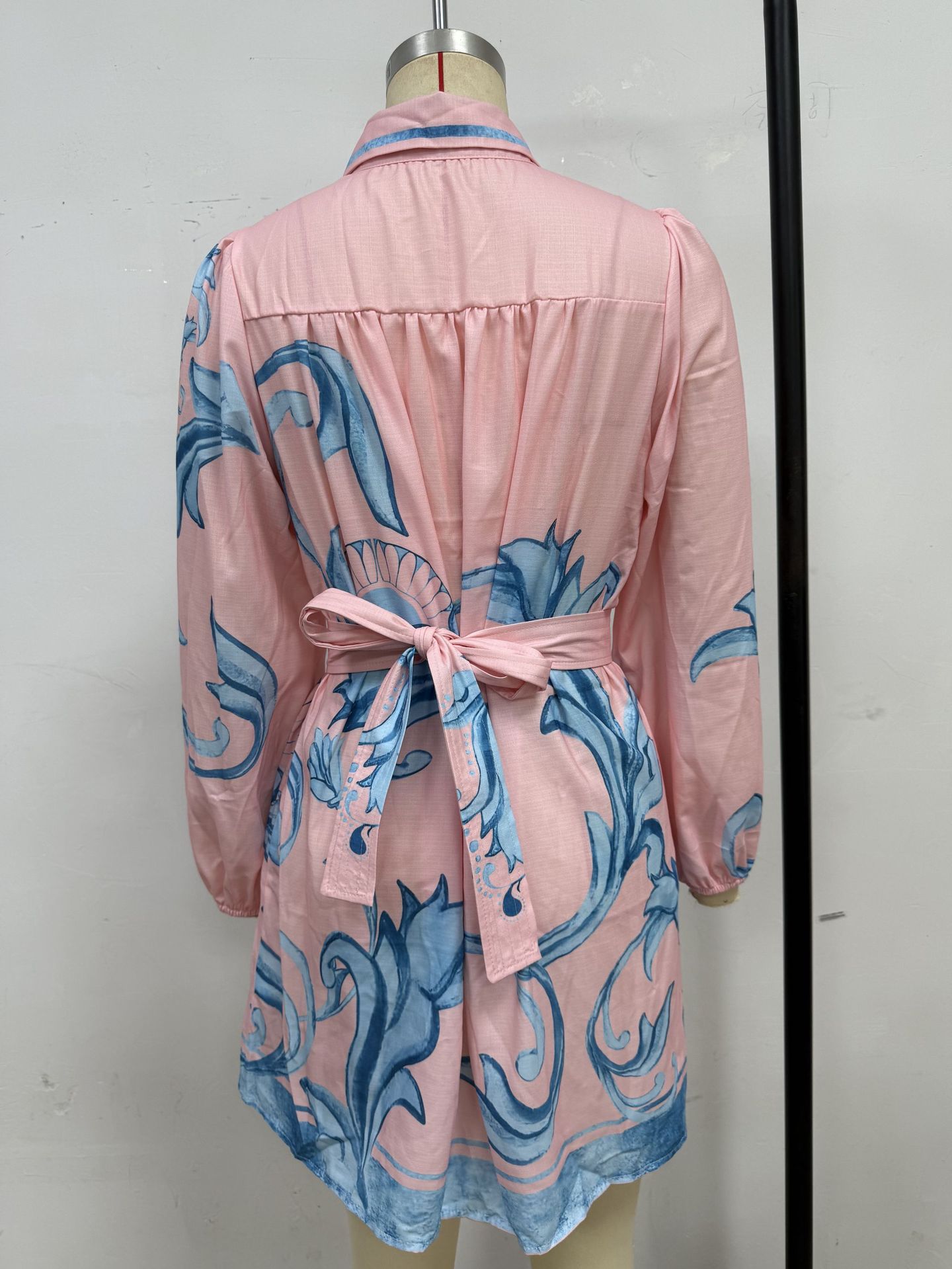Vintage Floral Print Dress Back View