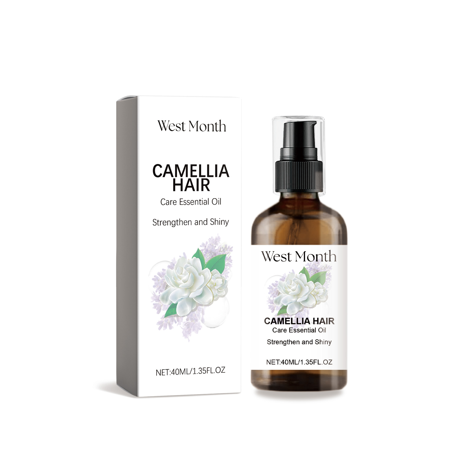 West&Month Camellia Hair Care Essential Oil Nourishes Dry Hair And Softens Care Oil