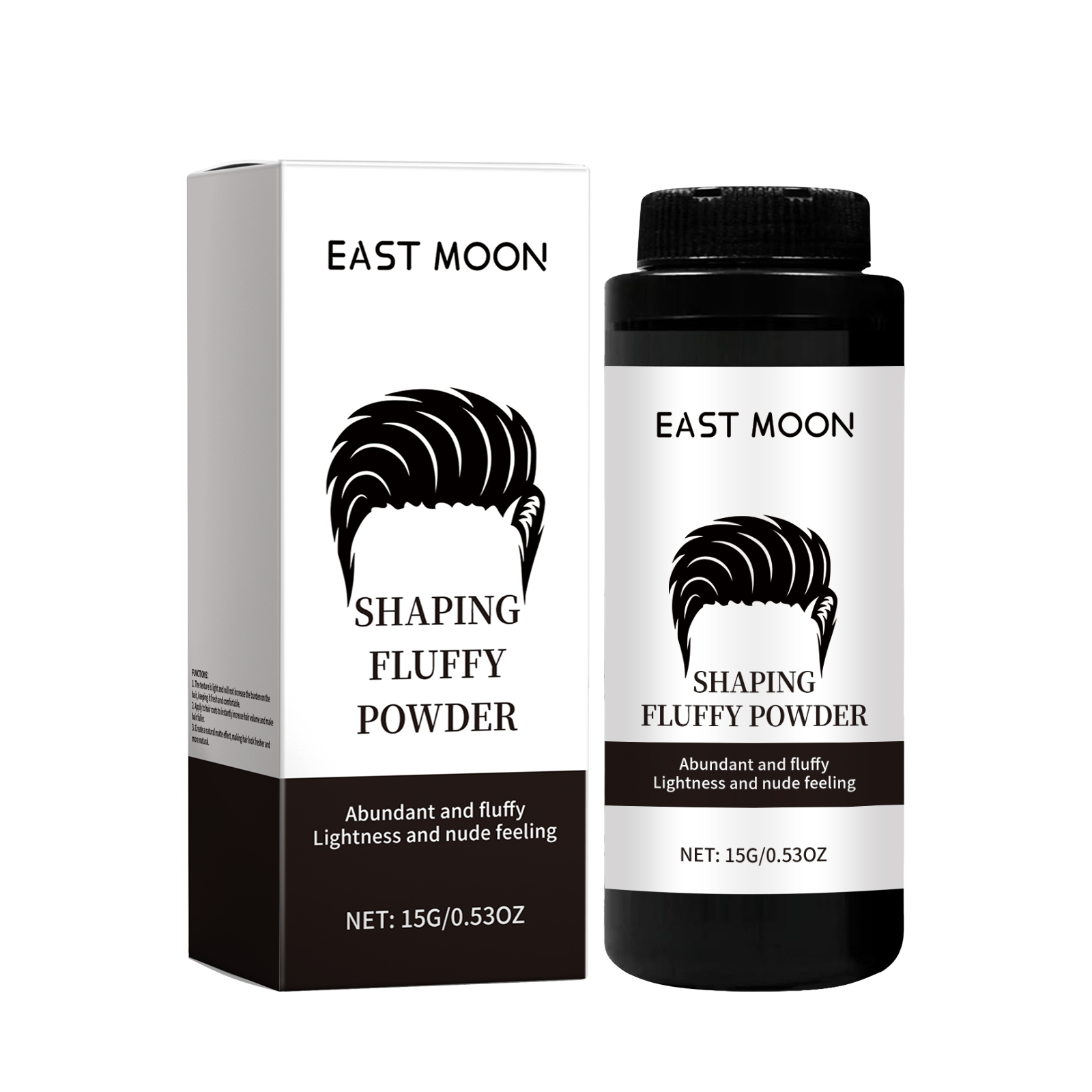 East Moon Hair Styling Powder, Lazy Hair Styling Fluffy High Cranial Top No Seam Powder