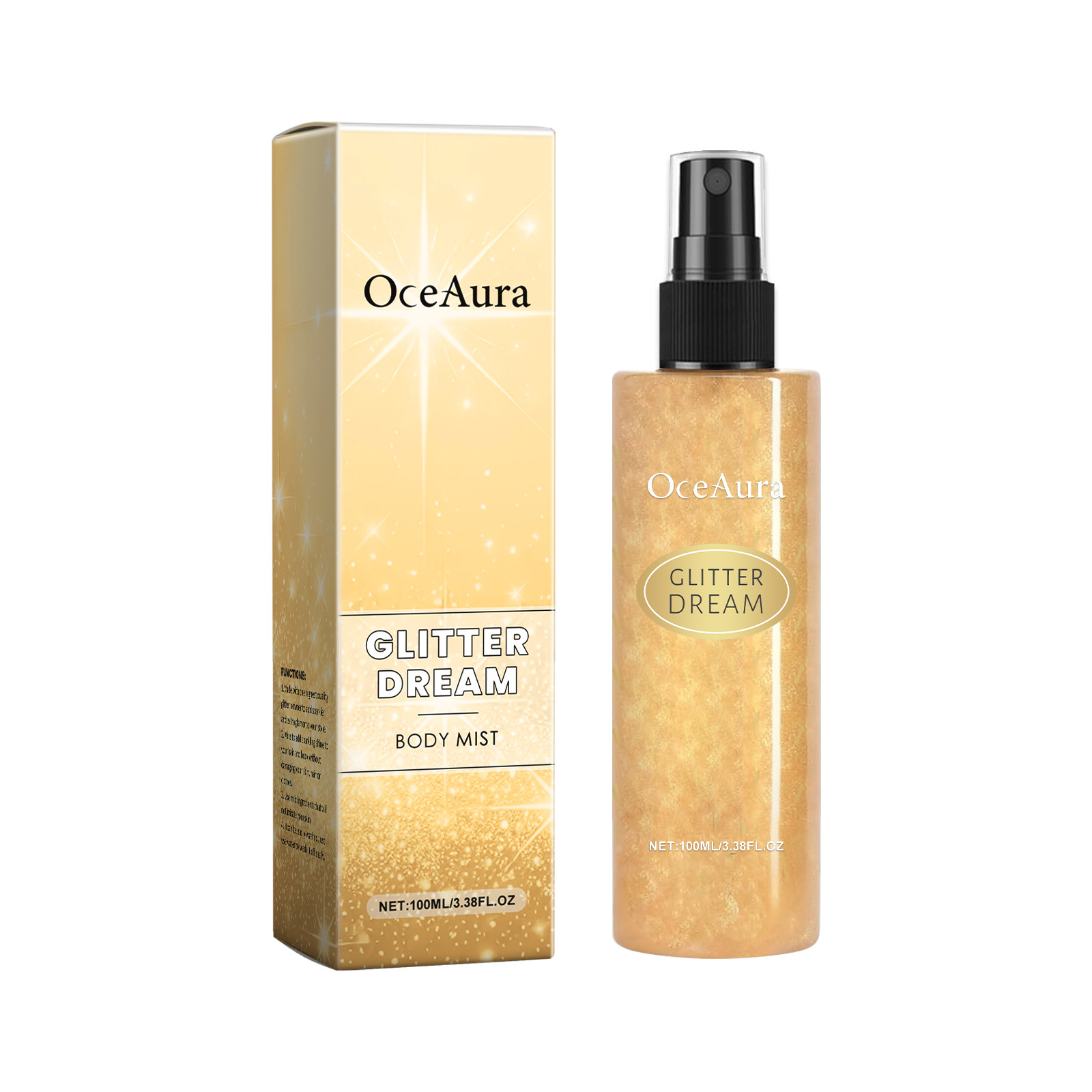 OceAura Body Glitter Spray Natural Stereoscopic Long-Lasting