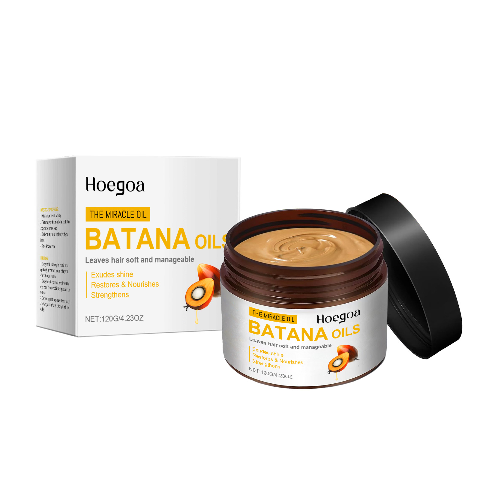 Hoegoa Batana Oil Moisturizing Hair Mask, Hair Moisturizing Mask Care, Dryness Improved, Frizz