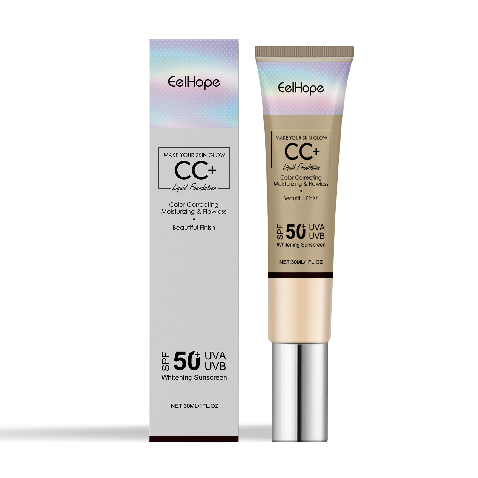 Eelhope Face Cc Cream, Natural Concealer Long-Lasting Moisturizing And Brightening Outdoor