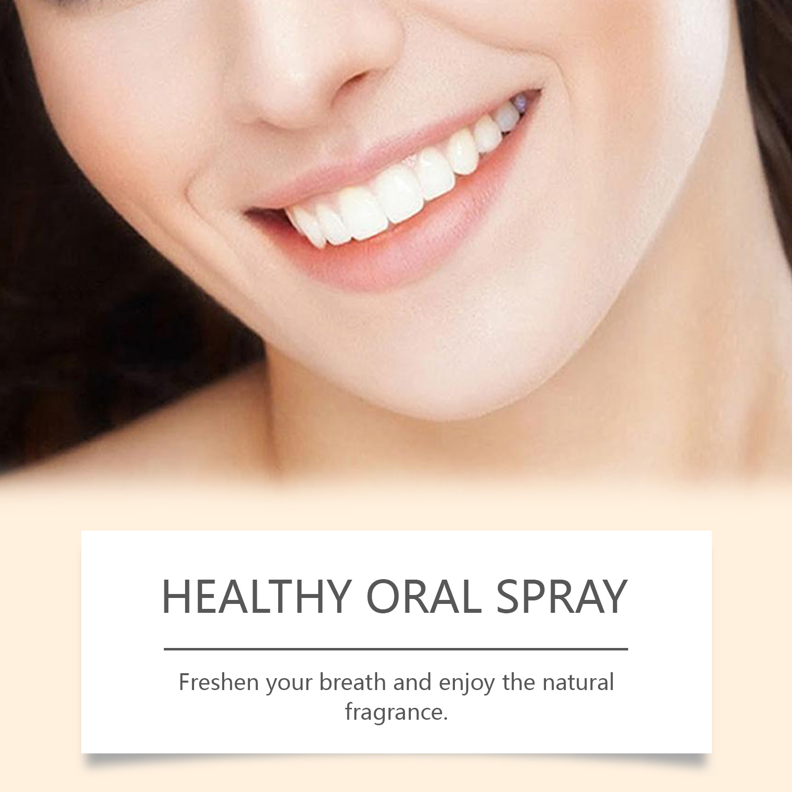 Smiling person showing clean confident mouth care result