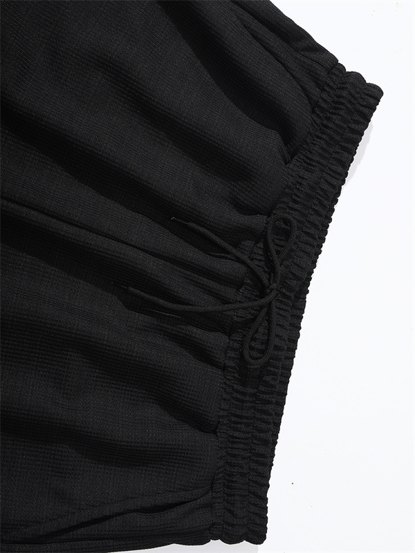 Men's Summer Sports Set Solid Color Round Neck Short Sleeve T-Shirt and Shorts Set Breathable Factory Direct Sales undefined