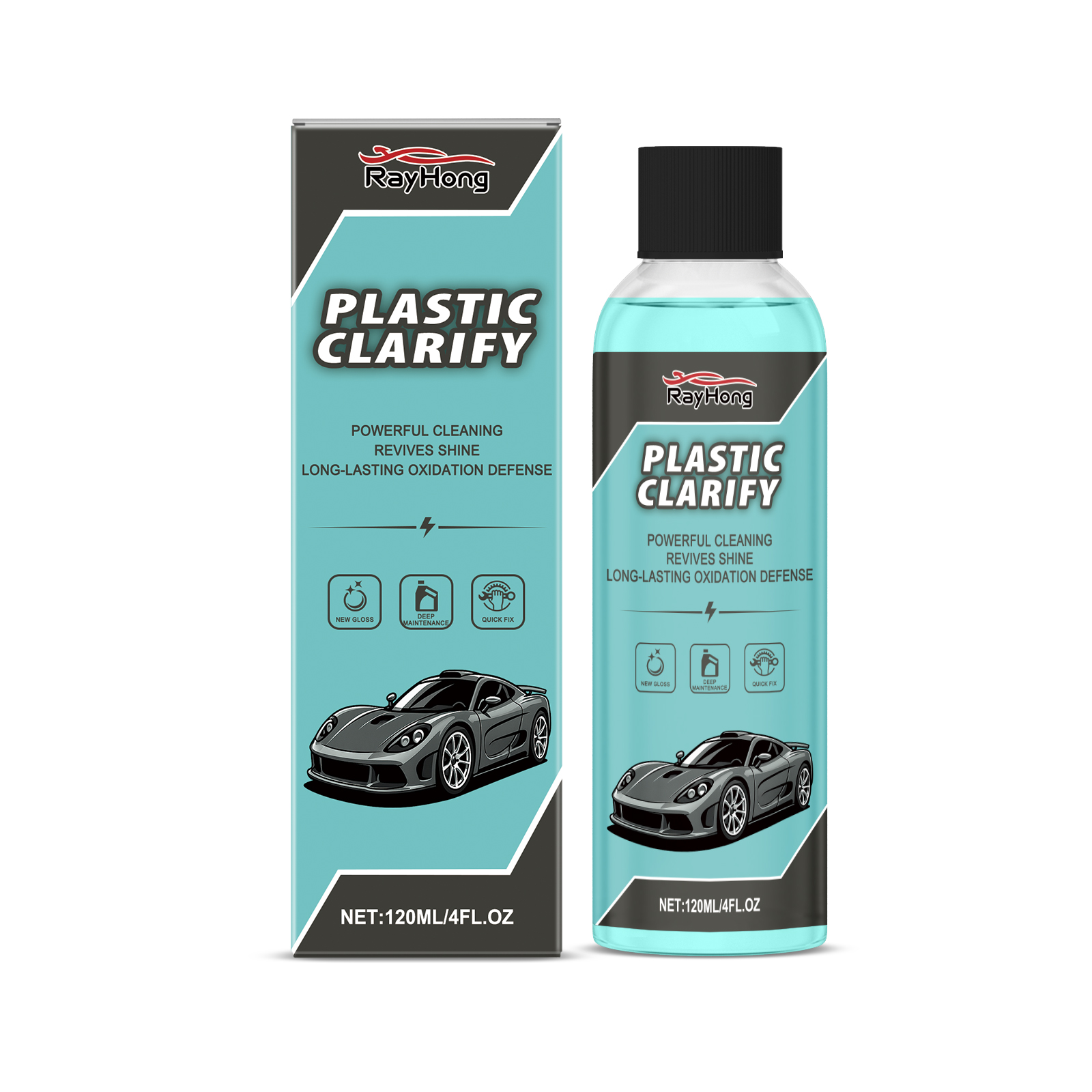 Rayhong Automobile Plastic Refurbishment Agent, Interior Clean Decontamination Dustproof Thickener
