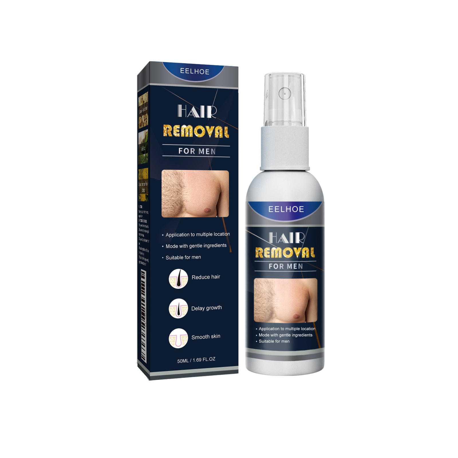 EELHOE Hair Removal Spray (50ml For Men) Is A Gentle Underarm Hair Removal Spray That Is Refreshing