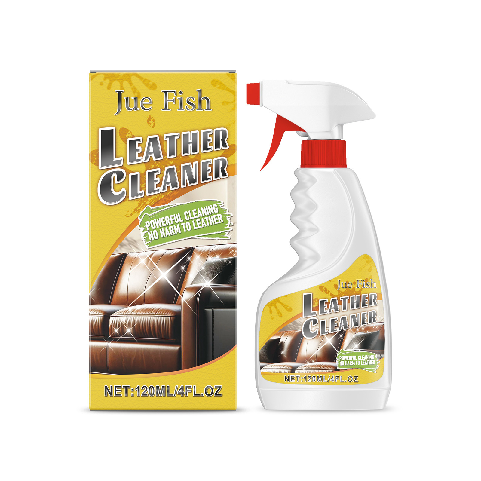 Jue-Fish Leather Cleaner, Sofa Leather Stain Cleaner Leather