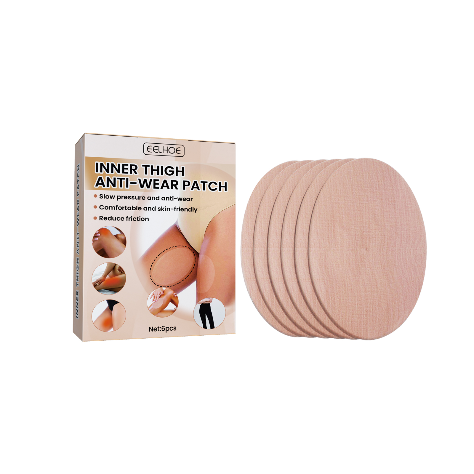 EELHOE Thigh Anti-Wear Adhesive Invisible Non-Trace Anti-Friction High Elastic Anti-Wear Adhesive