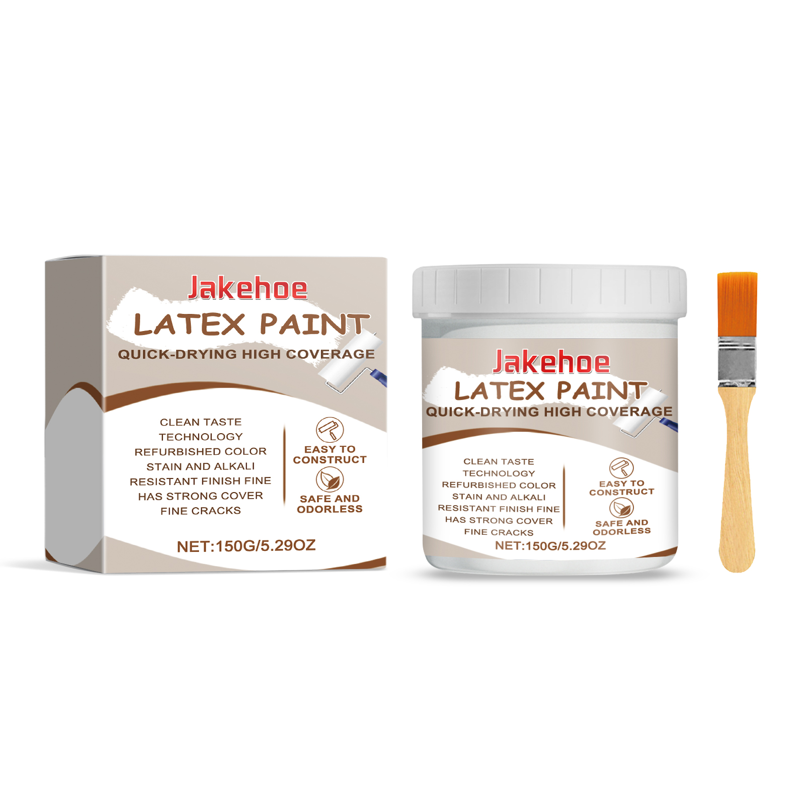 Jakehoe White Latex Paint Wall Retreader Home Cleaner Covering Stains Paint Wall