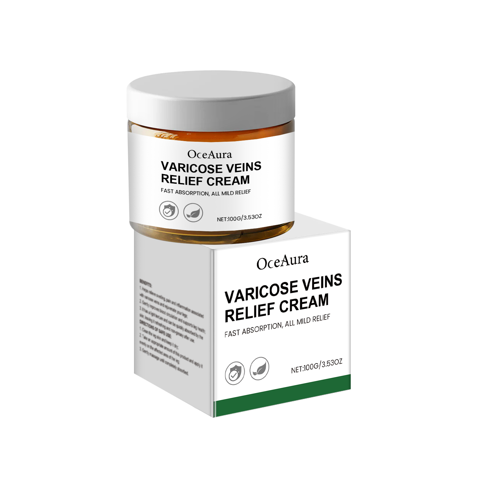OceAura Leg Care Cream Gentle Relief For Leg Discomfort Topical Treatment Cream For Daily Leg