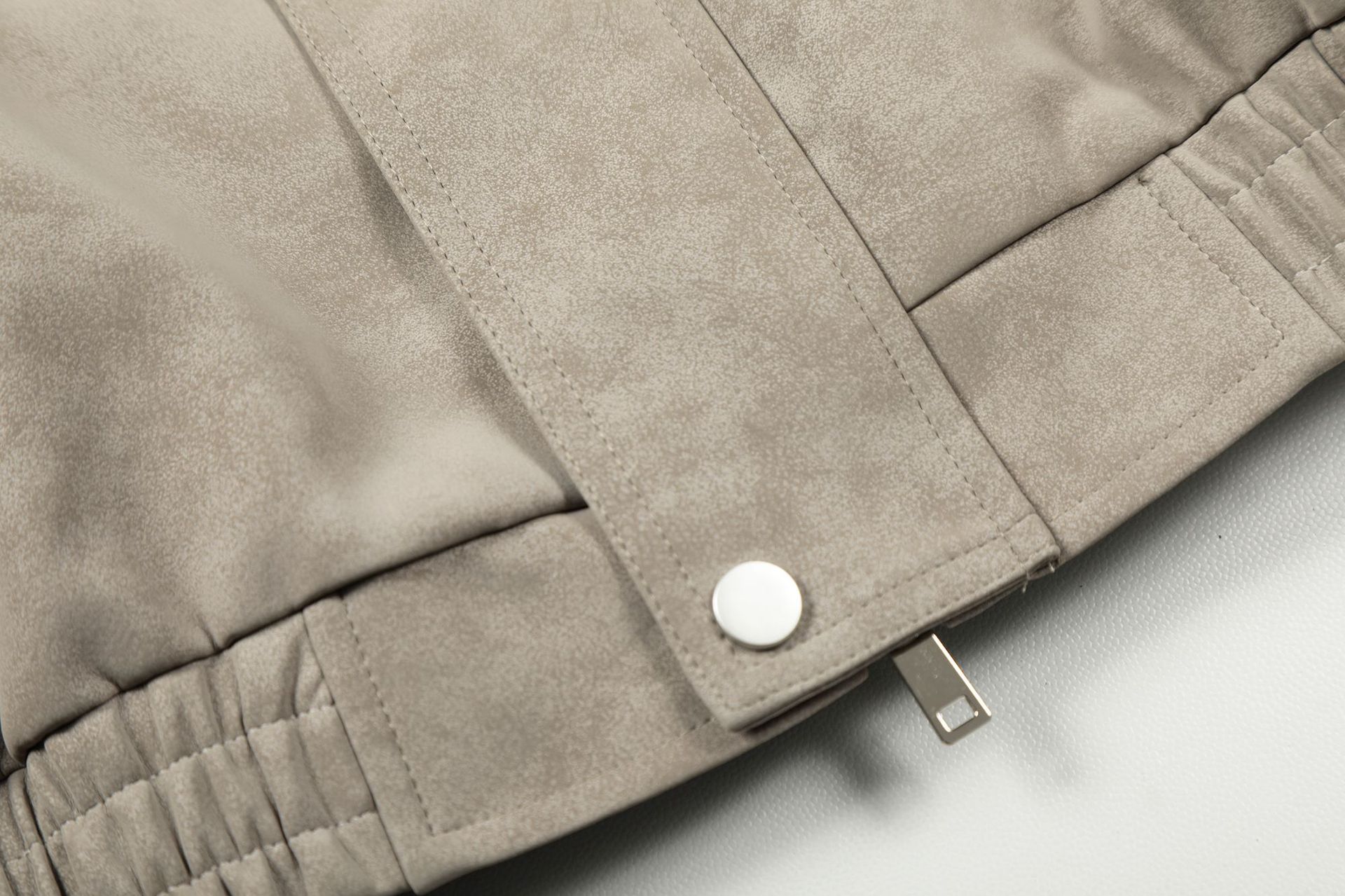 UNIKCOSA RetroMuse Color Block PU Leather Jacket image