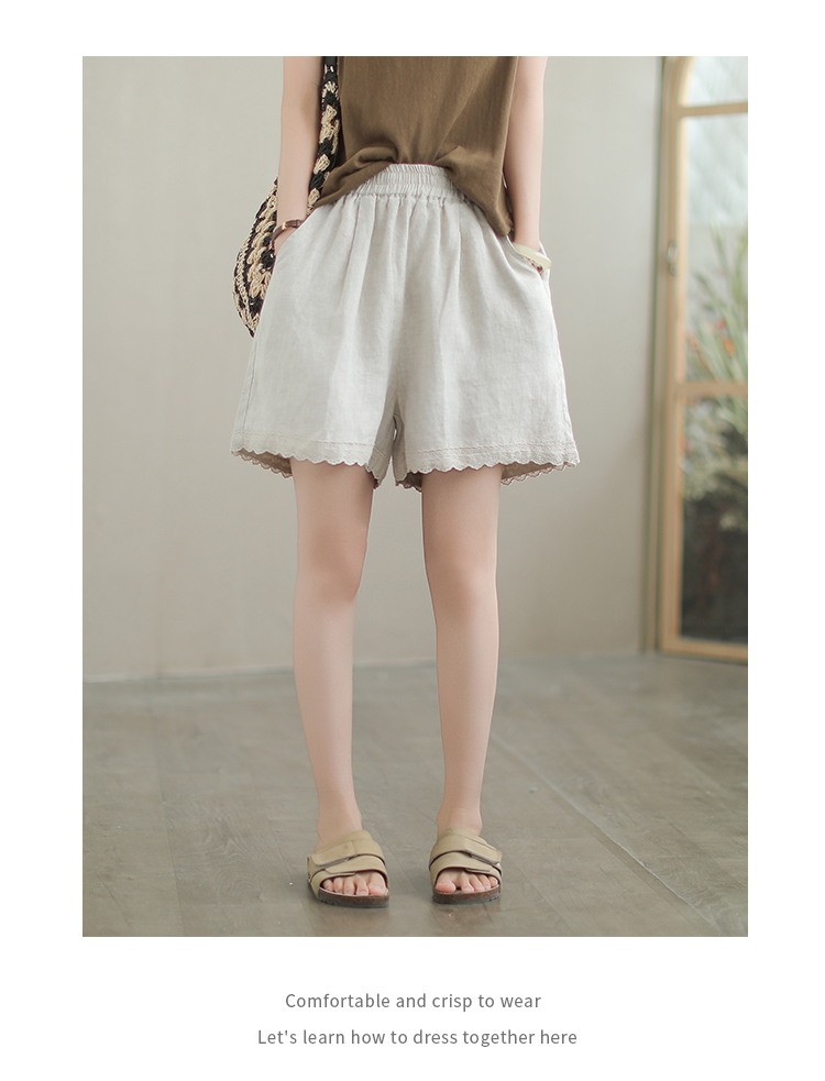Linen Shorts Women Summer Fashion Casual Personality Women's Capri Pants E0387B9FAB9C1799F740A2BD26DB4E90