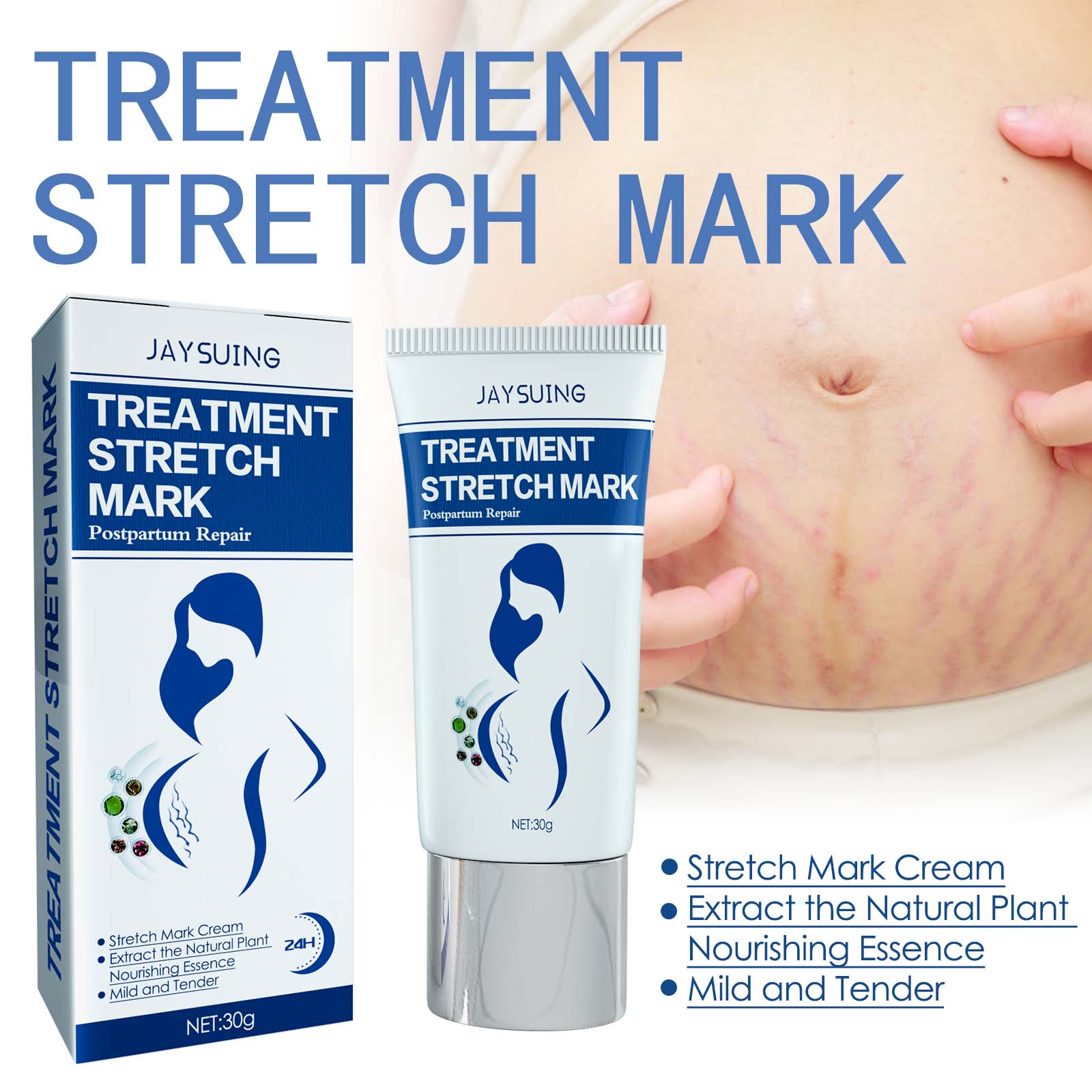 Pregnancy cream shown in an everyday care setting