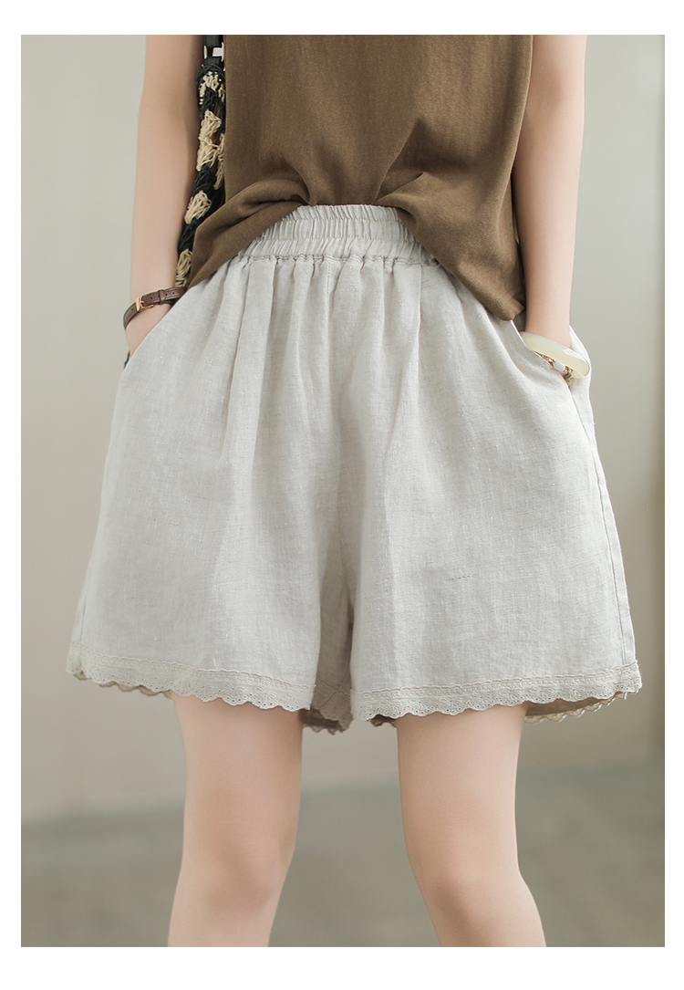 Linen Shorts Women Summer Fashion Casual Personality Women's Capri Pants E6ADBAE8A6FE2E81FA49AA1E57090A94