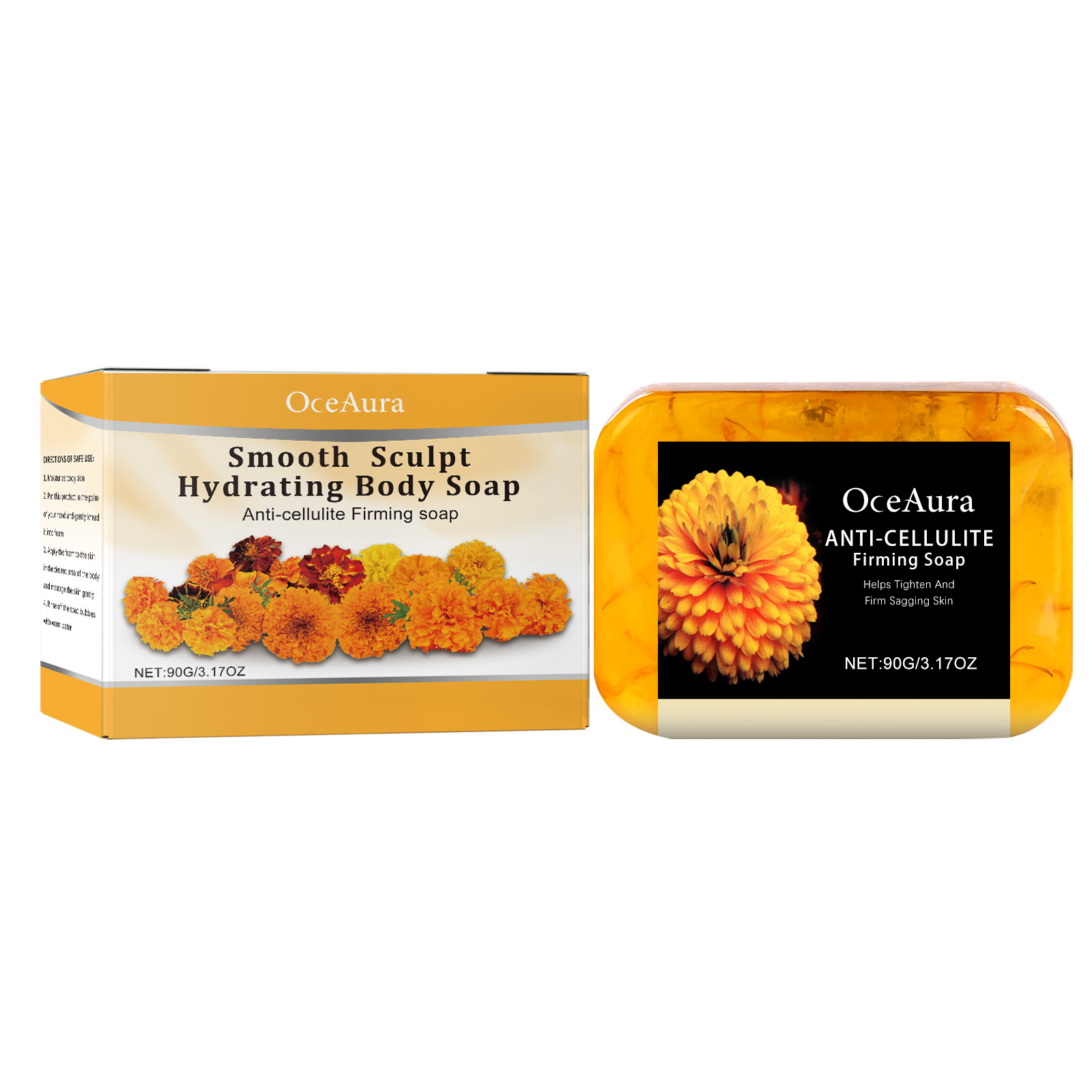 OceAura Orange Peel Moisturizing Shower Soap Gently Cleanses