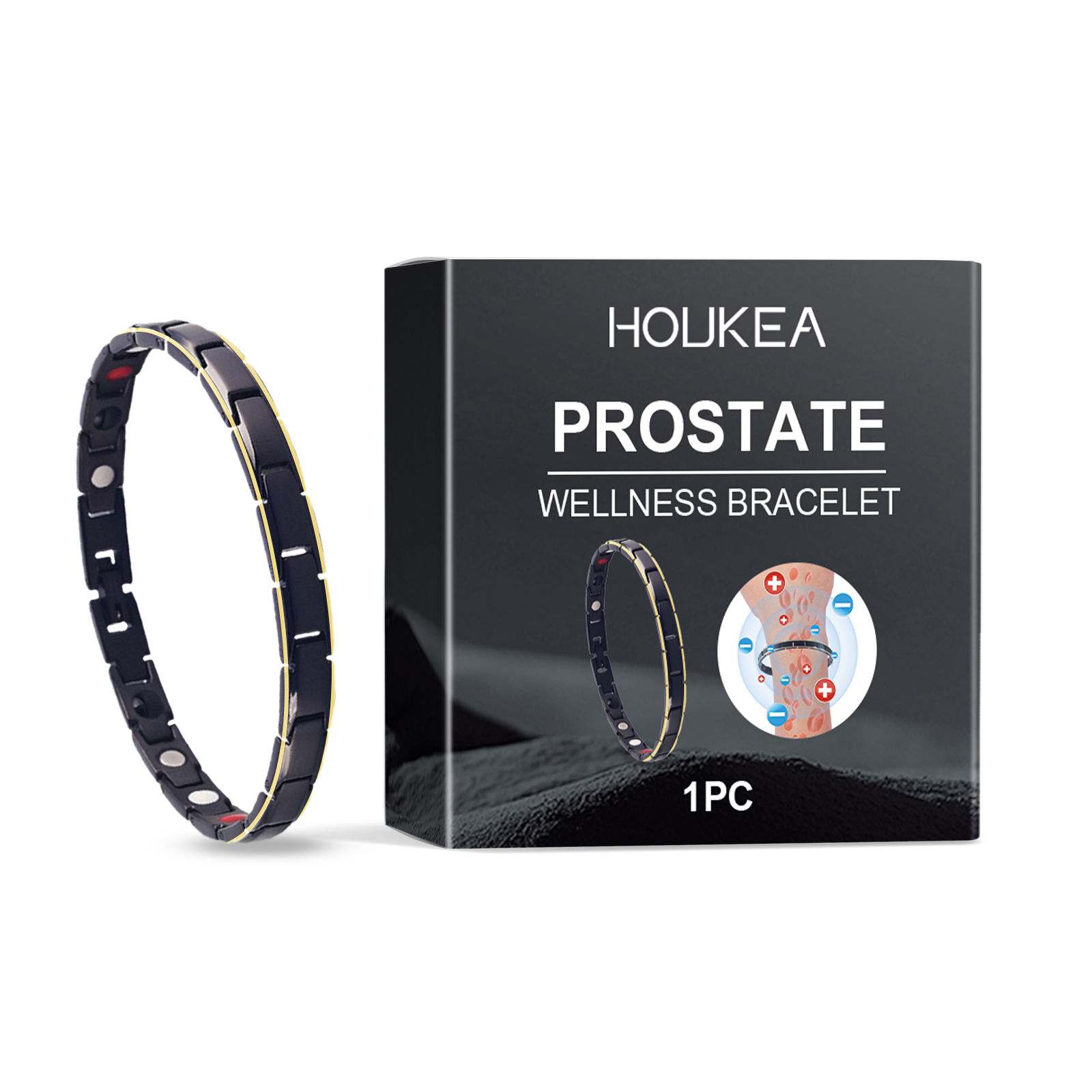 Houkea Men's Care Bracelet, Daily Portable Body Exercise Band Care Daily Body Exercise Bracelet