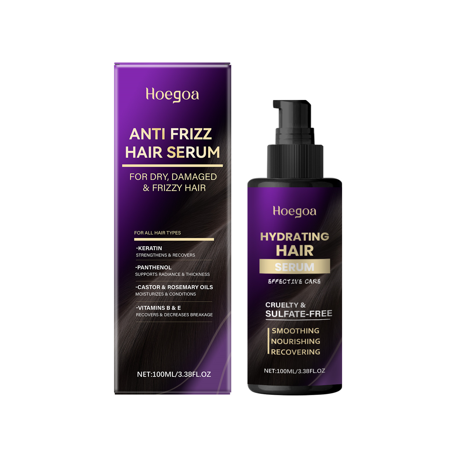 Hoegoa Moisturizing Leave-In Conditioner, Improves Dry And Frizzy Hair, Nourishes And Moisturizes