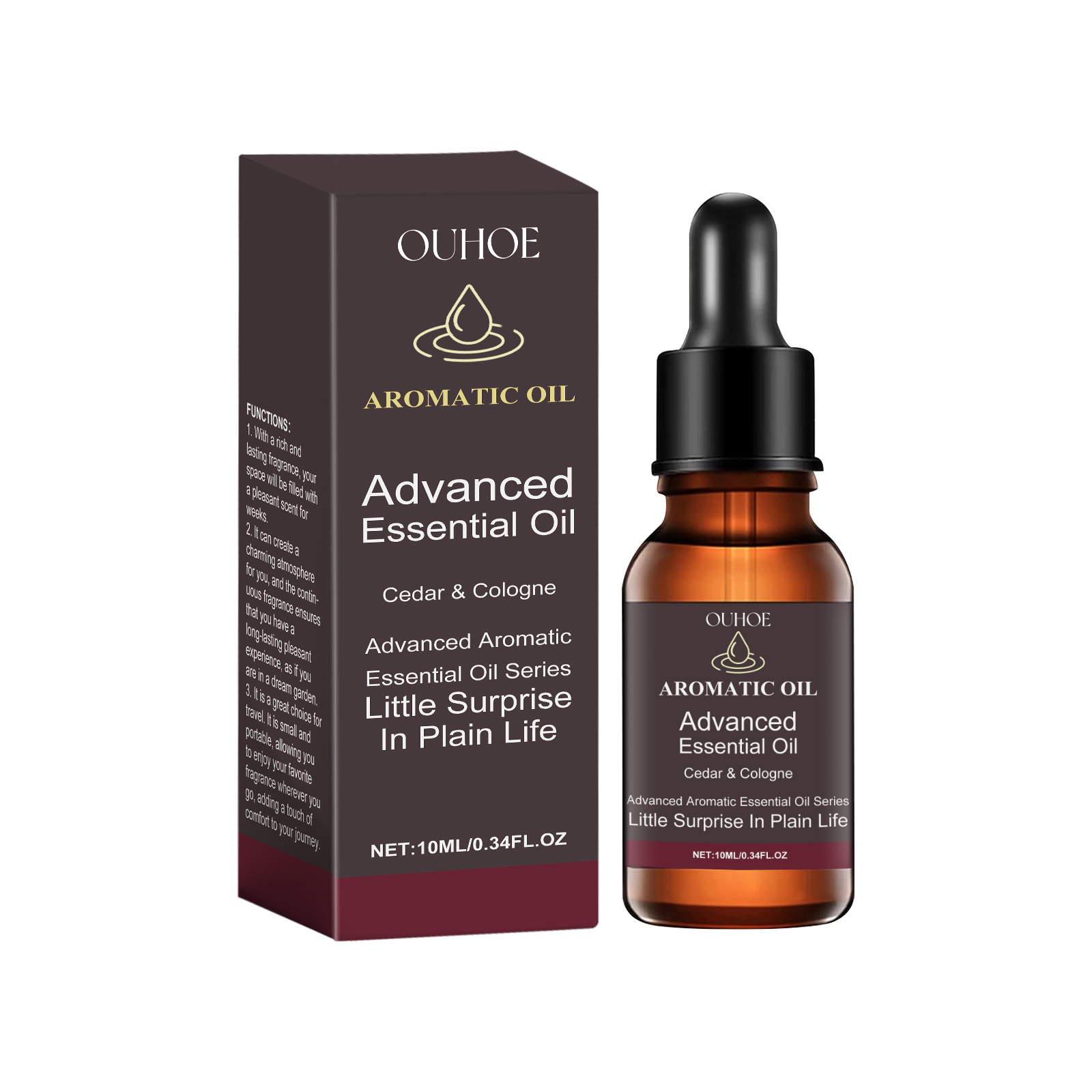 OUHOE Fragrance Essential Oil, Portable Cologne Elegant Natu
