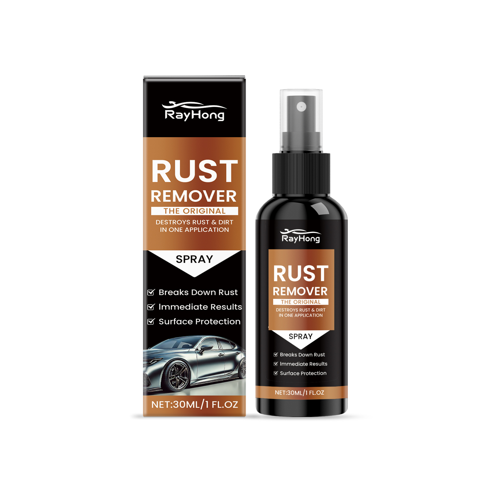 Rayhong Car Rust Remover Rust Remover, Gloss Mild Clean Stain Car