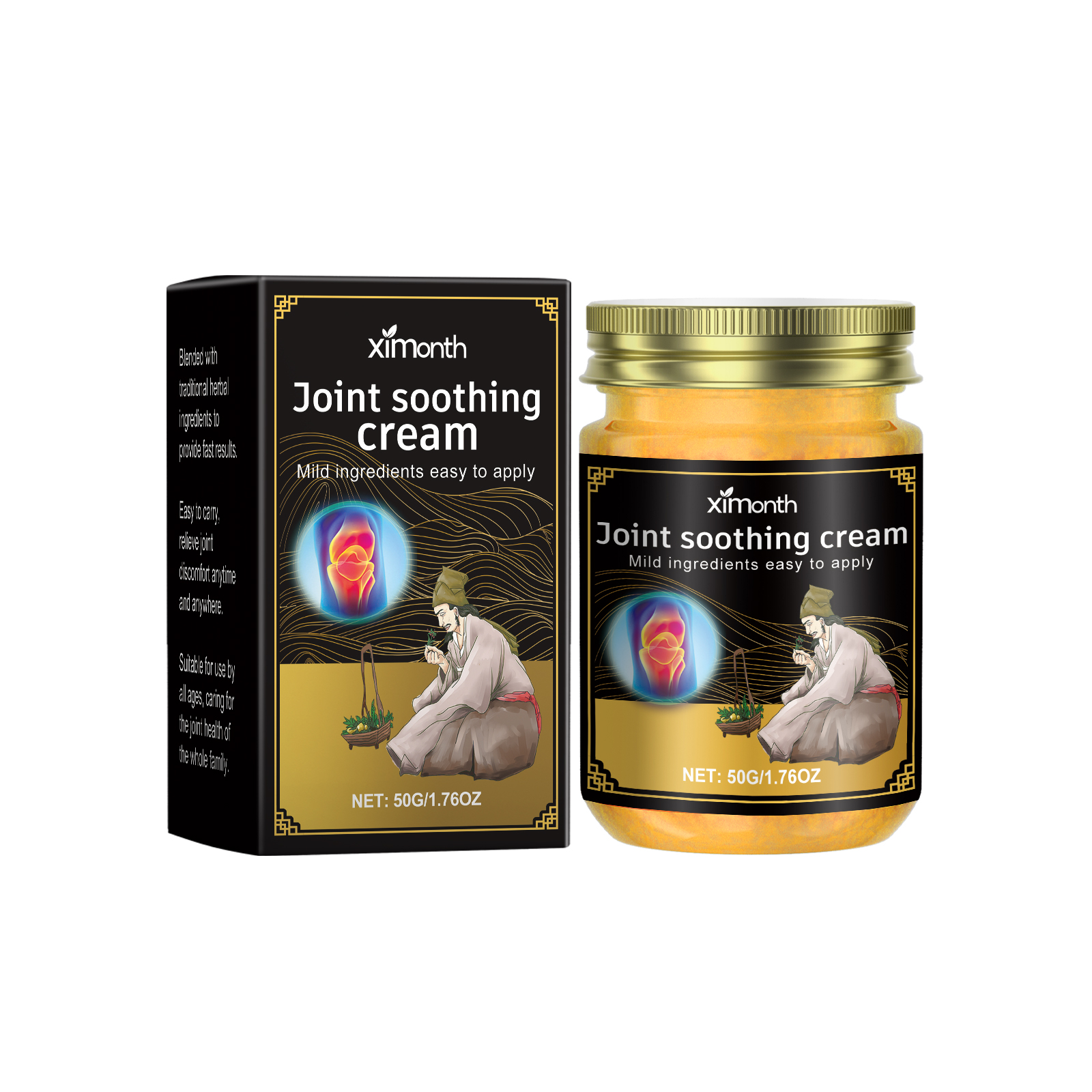 Ximonth Joint Care Cream Mild Herbal Formula For A Comfortable External Massage Cream For Neck And