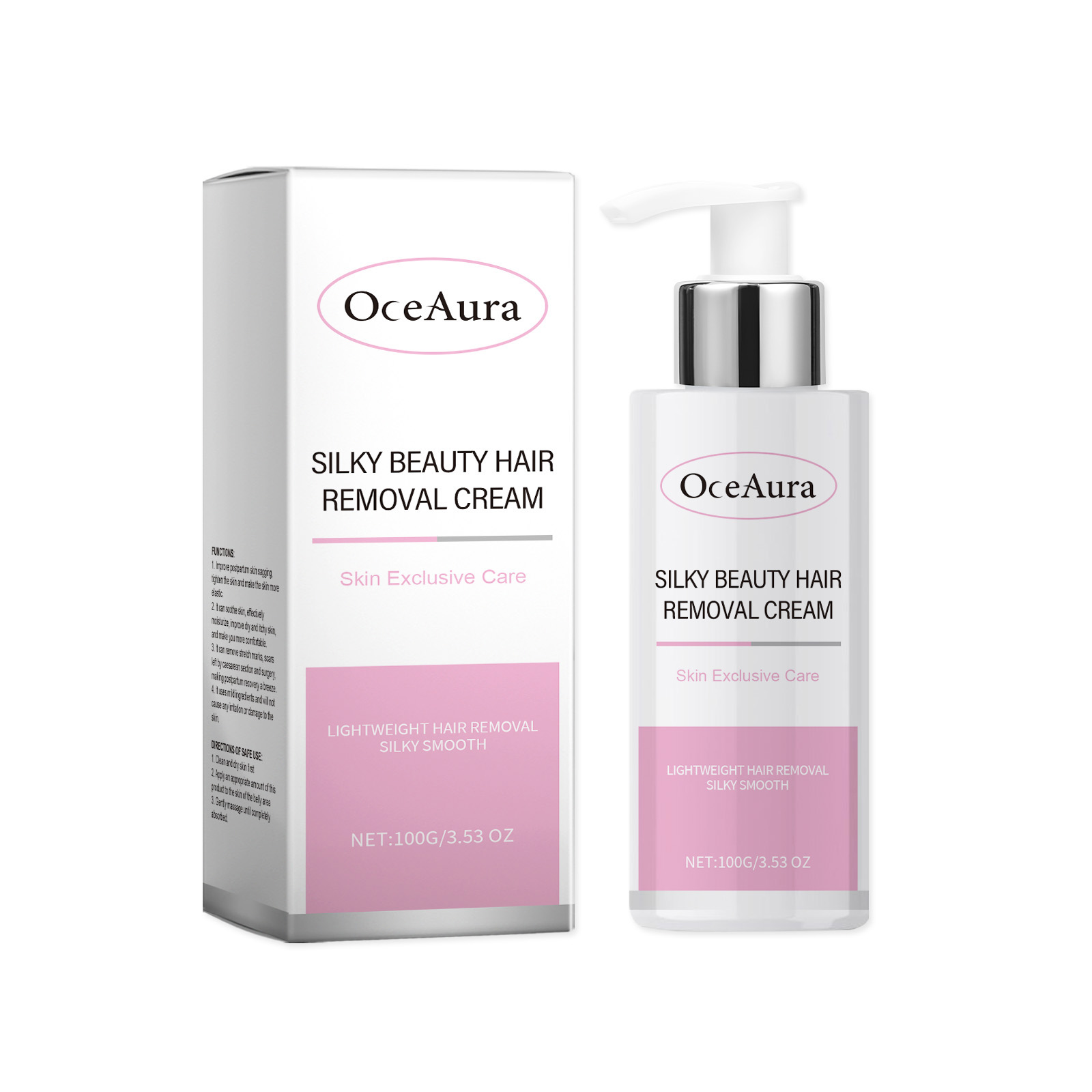 Oceaura Silky Hair Removal Cream For Women Armpit Hair, Leg Whole Body Care For Soft, Smooth And