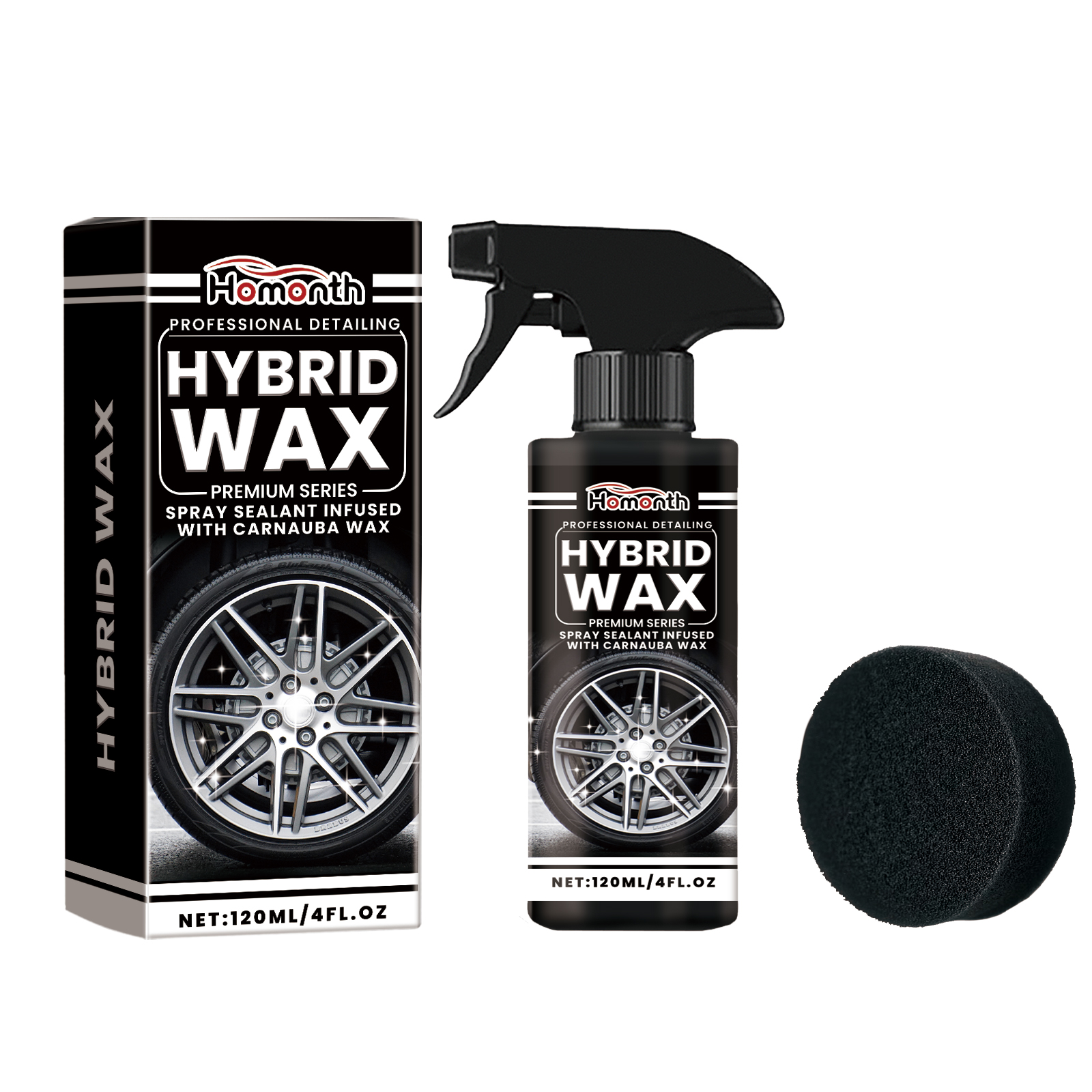 Homonth Tire Shine Spray Automotive Wheels Clean Polishing C