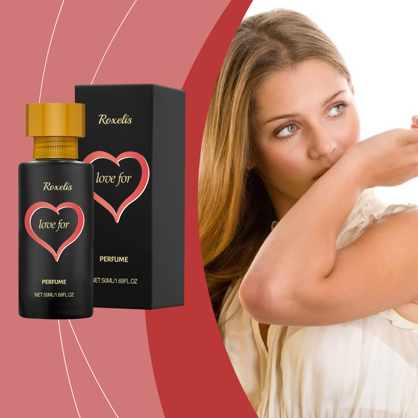 Woman wearing perfume during a soft romantic lifestyle moment