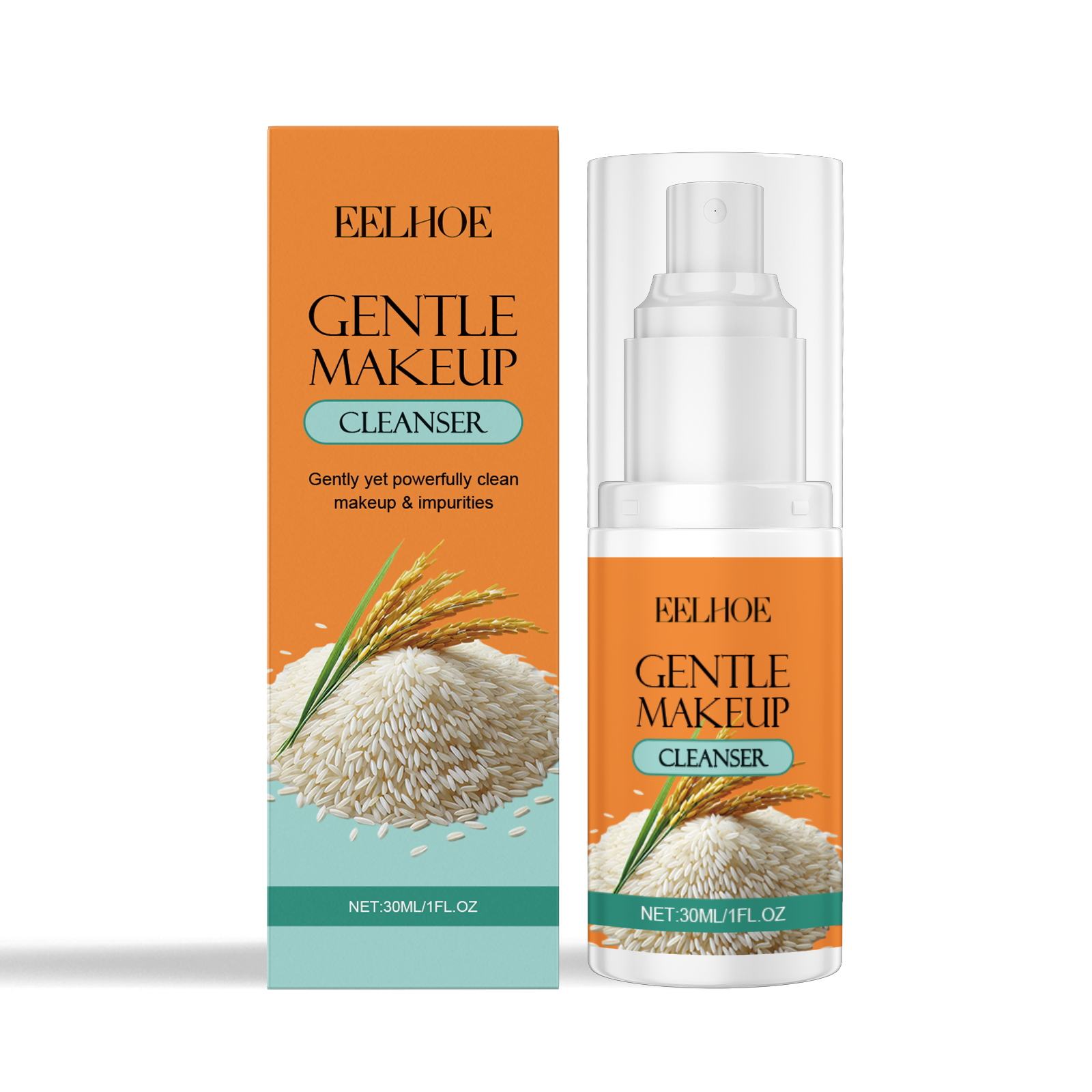 EELHOE Rice Gentle Makeup Remover Face Gentle Cleansing Makeup Cleanser Pure Skin Moisturizing Water