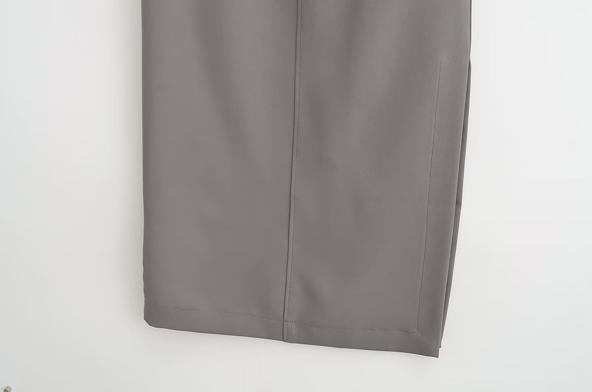 Split knee length long skirt 2ECF8E4CBFCE783D393BCB62CBD9A3A8