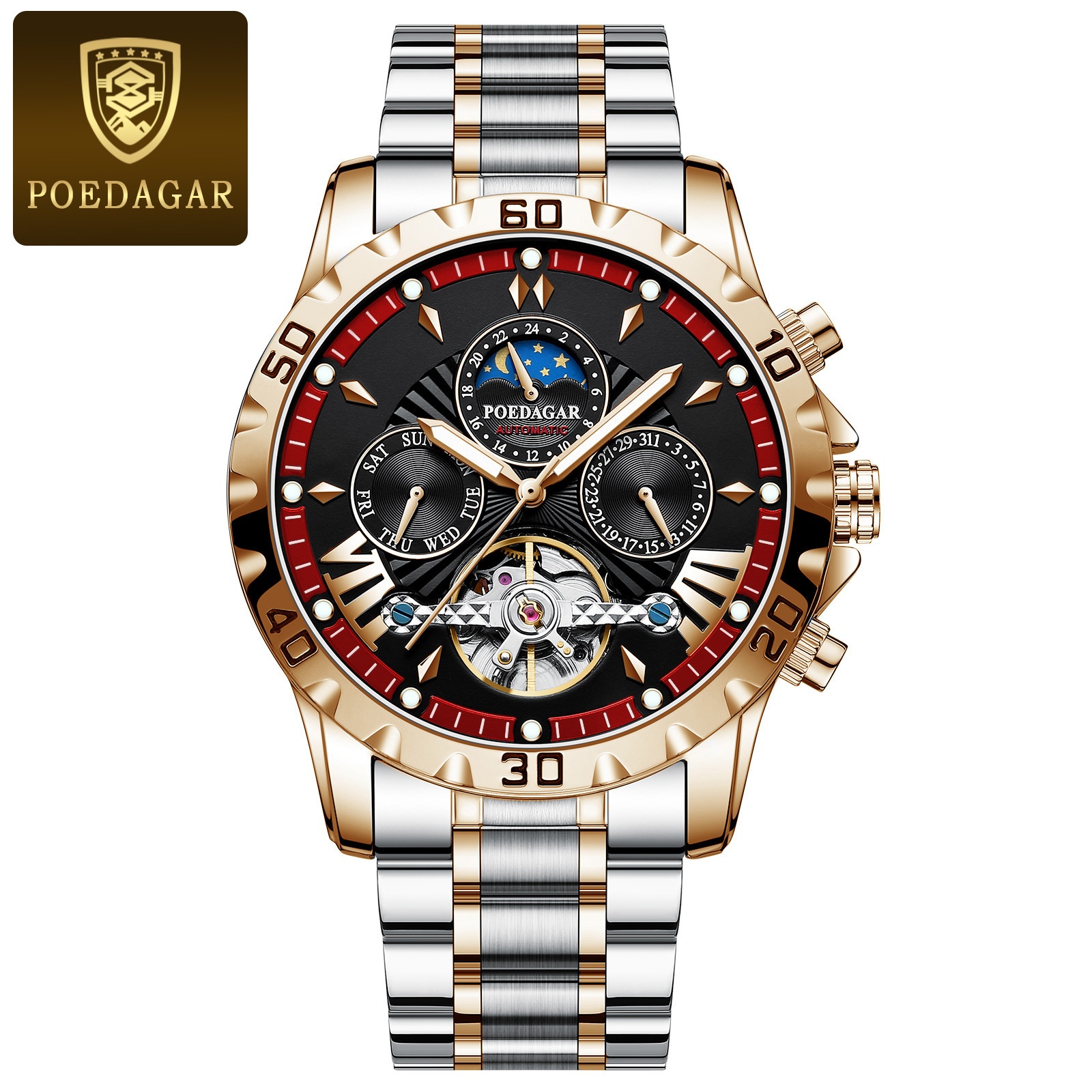 Swiss Brand Waterproof Automatic Mechanical Watch for Men