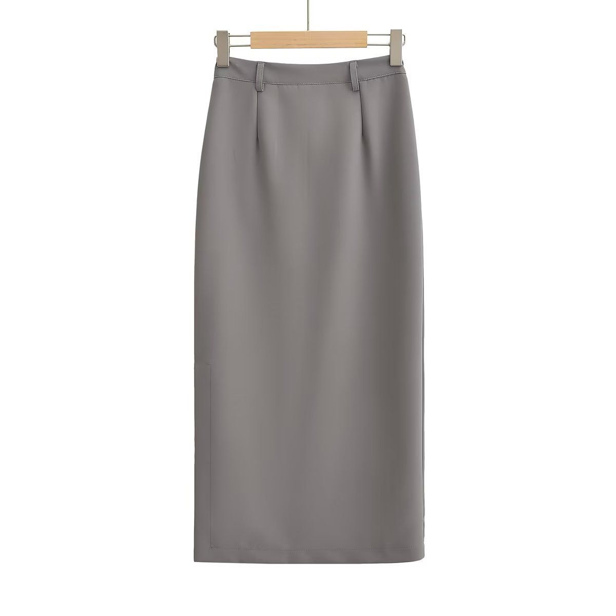 Split knee length long skirt 62947105A6732F4CED87C15C534B5A7F