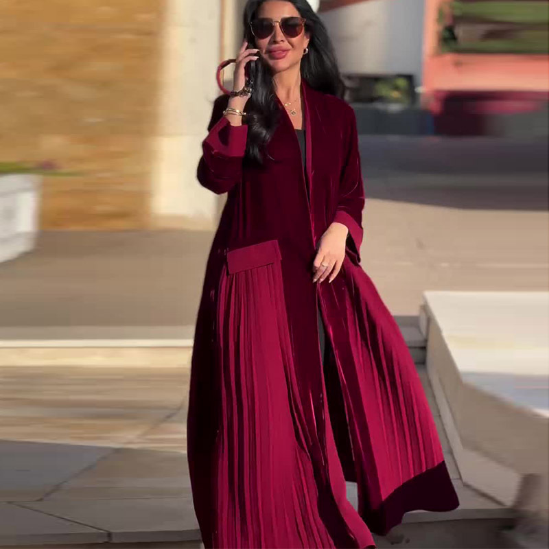 Abrigo Largo Velvet Rouge
