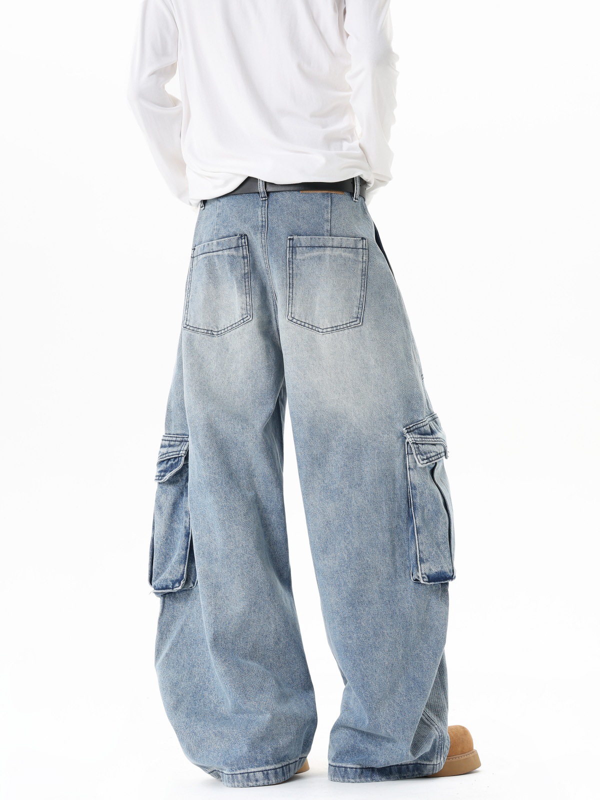 Jeans cargo ultra anchos de hombre Jeans cargo ultra anchos de hombre, azul