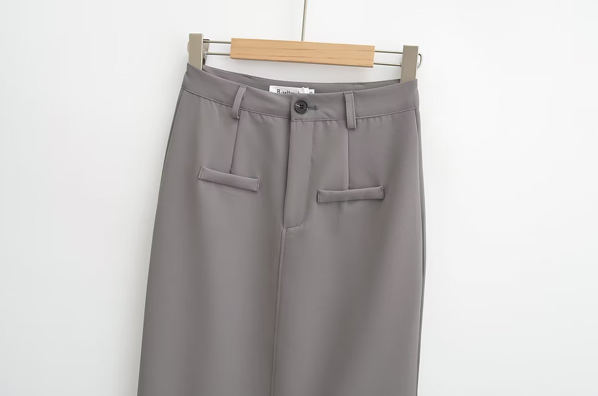 Split knee length long skirt 979D4223B407931874C2994161107D4E