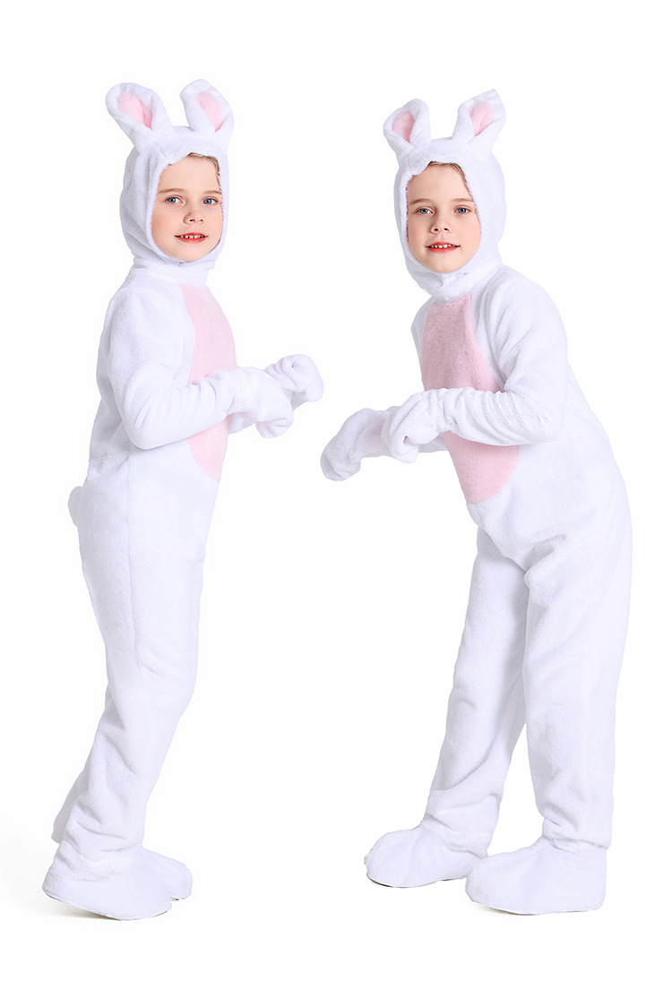 White Rabbit Plush Jumpsuit for Kids detail image 6