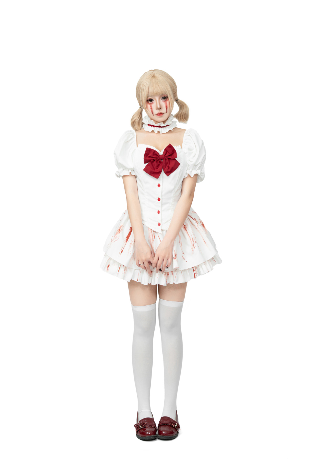 Bloody Doll Gothic Lolita Maid Costume for Women detail image 3