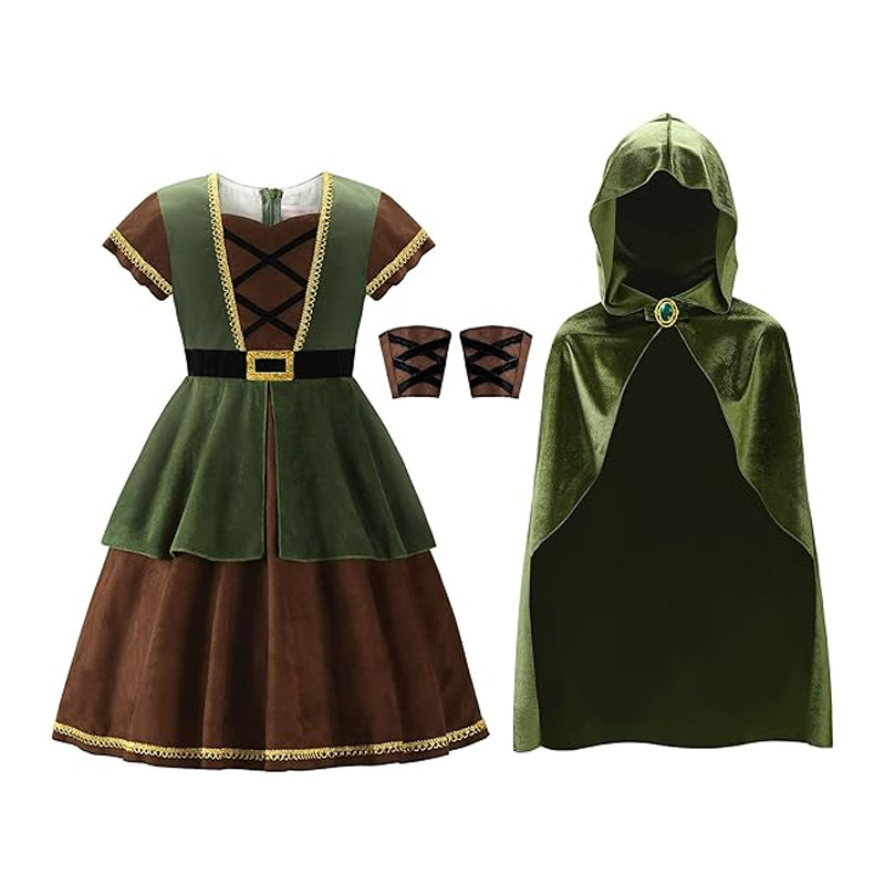 Medieval Hooded Cloak for Kids detail image 1